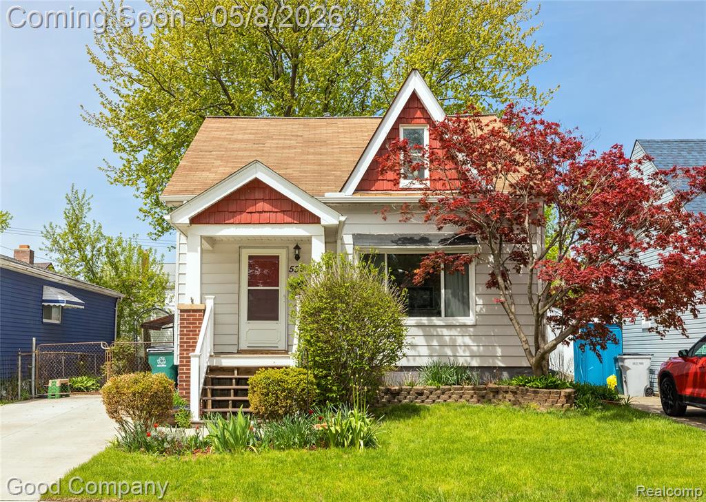 Open house! Saturday, May 9th from 12pm-2pm. Great curb appeal in this cute and quirky bungalow just 2 min drive from freeways and downtown Hazel Park! Large living and dining rooms are perfect for entertaining. Neutral, modern and bright kitchen with SS appliances and granite counters. 3 season room is a great place to kick back! Huge primary bedroom upstairs features an attached office space and 23'x9' of WIC. Lower level expands your living space with a cozy rec room, bonus hobby room and second full bath. Private oasis in backyard with wonderful patio space, gazebo, and blooming perennials. Welcome home!