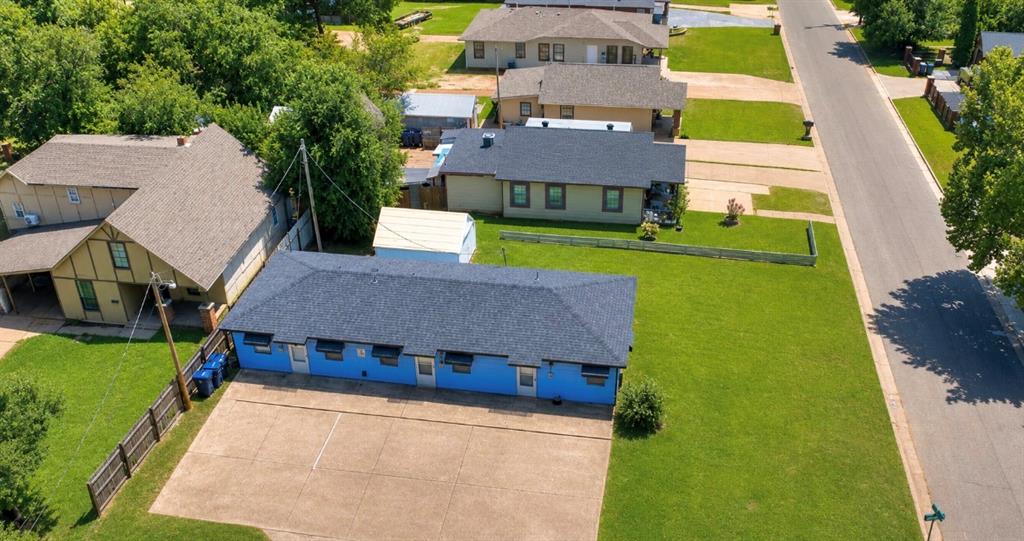 Not to be sold separately. To be sold with 4106 S Shields Blvd OKC. Each 1 bed 1 bath unit has 1 living room, 1 kitchen that includes a fridge, a stove and a hot water tank. 100% occupied.