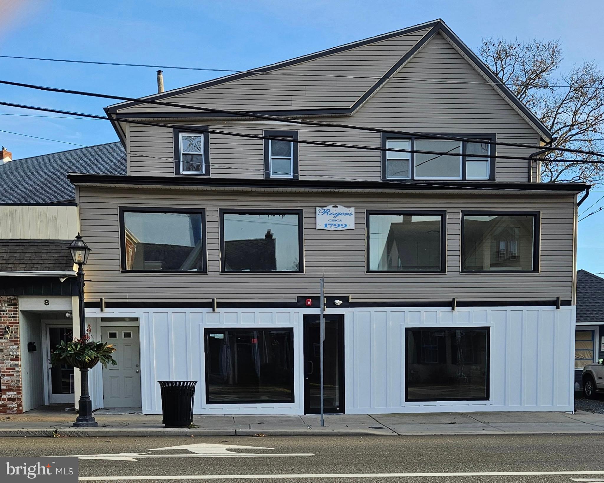 Wonderful location for an Office or business. Located in the heart of Historic Woodstown. Very busy location with plenty of exposure. This fully renovated space is within walking distance of  restaurants,gym,stores,banks,bars,dry cleaners and the post office.  There is public transportation just a few steps to the corner of Main St. & West Ave. With front facing busy Rt 40 it is an eye  catcher. The paint and flooring are all neutral in color to fit any decor. All of the utilities are new to the entire building. The 3 br. 1 bath spacious apartment directly above commercial space is also available if you are interested to have your business where you live.There is on street parking along Rt.40/West Ave., also ample public parking lots behind West Ave. and across the street. The Police Station/Boro Hall is directly across the street. Historic Woodstown is one of the treasures of South Jersey.Landlord is paying gas,water,sewer. Tenant pays electric, cable,internet,ect. Any interested tenant should complete a Rentspree application along with a credit score of a minimum of 640. Applicants must pay the Rentspee application fee which includes a background check/credit check. Submit to Listing agent.Landlord will review application.
