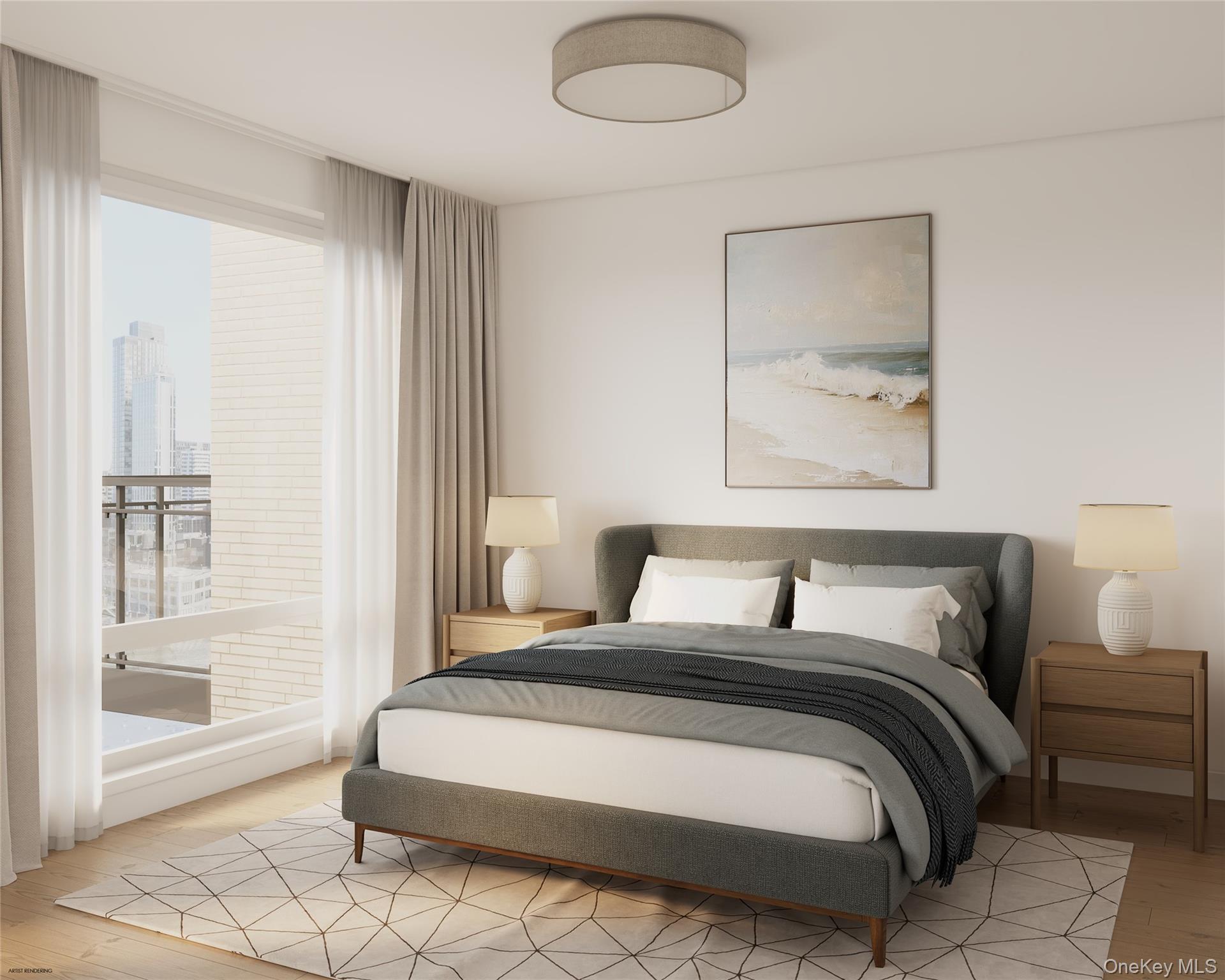 SKYLINE 8 CONDOMINIUM is a newly constructed 113-residence luxury condominium in the heart of Long Island City. Designed with contemporary architecture and Feng Shui principles in mind, the building combines sophisticated design, premium finishes, and an exceptional collection of lifestyle, wellness, and recreational amenities. Ideally situated just minutes from Midtown Manhattan, Skyline 8 offers convenient access to multiple subway lines, waterfront parks, restaurants, shopping, and cultural destinations.Unit PH4:Penthouse 4 is a northeast-facing two-bedroom, two-bathroom residence featuring a private balcony with direct access from the living and dining area. The thoughtfully designed layout separates the main living space from the bedrooms, while the open kitchen flows seamlessly into the expansive living and dining area. The primary suite features an en-suite bathroom with a walk-in shower, and generous closet space throughout provides ample storage.RESIDENCE FEATURESEvery residence has been thoughtfully designed to maximize natural light while offering refined finishes, premium materials, and modern conveniences.LIVING SPACES• Sun-filled living rooms with oversized windows• Red oak engineered wood flooring throughout• Accent lighting throughout• Private outdoor space in every residence• Skyline viewsKITCHENS• Custom-designed kitchens by Fulgini• Calacatta Abezzo countertops and full-height backsplash• Under-cabinet lighting• Bosch washer and dryer• Miele appliance package*• Smeg range hoods**• XO wine coolers***BEDROOMS• Light-filled bedrooms with oversized windows• Refined contemporary finishesBATHROOMS• Automatic smart toilets• Optional iOS and Android application control for smart toilet functions• Radiant heated floors• LED recessed shelving• Custom vanities with integrated storage*Some residences feature Blomberg dishwashers.**Townhouse residences feature Miele range hoods.***Available in select residences.BUILDING AMENITIES• 24-Hour Doorman• Lobby with Waiting Area• Package Room• Resident Storage Room• Cold Storage for Grocery Deliveries• Bicycle Storage• Parking Garage with EV Charging at Every Parking Space• Resident Game Lounge• Resident Lounge with Dining Area & Wet Bar• Indoor Movie Theater• Pet Spa• Spa Suite featuring:- Dry Sauna- Steam Room- Cold Plunge- Steam Showers• State-of-the-Art Fitness Center:- On-Site Personal Trainer- Group Fitness Classes- Dedicated Spinning Studio- Yoga Room• Indoor Children's Playroom• Landscaped Rooftop Terrace with Manhattan Skyline Views- Outdoor Grill- Outdoor Dining Areas- Outdoor Lounge AreasOffering a seamless blend of contemporary architecture, thoughtfully designed residences, premium finishes, and an extensive amenity collection, Skyline 8 delivers a modern condominium lifestyle in one of New York City's most dynamic neighborhoods.All measurements are approximate. Images are renderings or virtually staged and are for illustrative purposes only. Photographs represent various residence layouts. The complete offering terms are contained in an Offering Plan available from Sponsor. File No. CD25-0389.