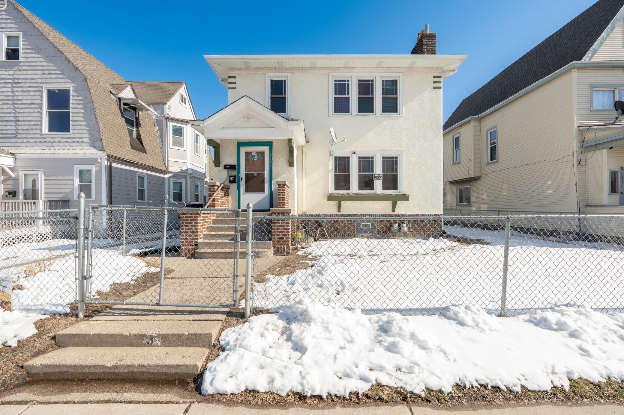Well-located South Minneapolis duplex. Each unit features 3 bedrooms and 1 bathroom. Finished basement includes 2 bedrooms, 1 bathroom, kitchen space with cabinets (no appliances), and an extra area for a family room. Units are month-to-month with an active rental license. Parking for 3 cars in the back. Close to shopping, schools, parks, and Hwy 35W. Great investment opportunity.