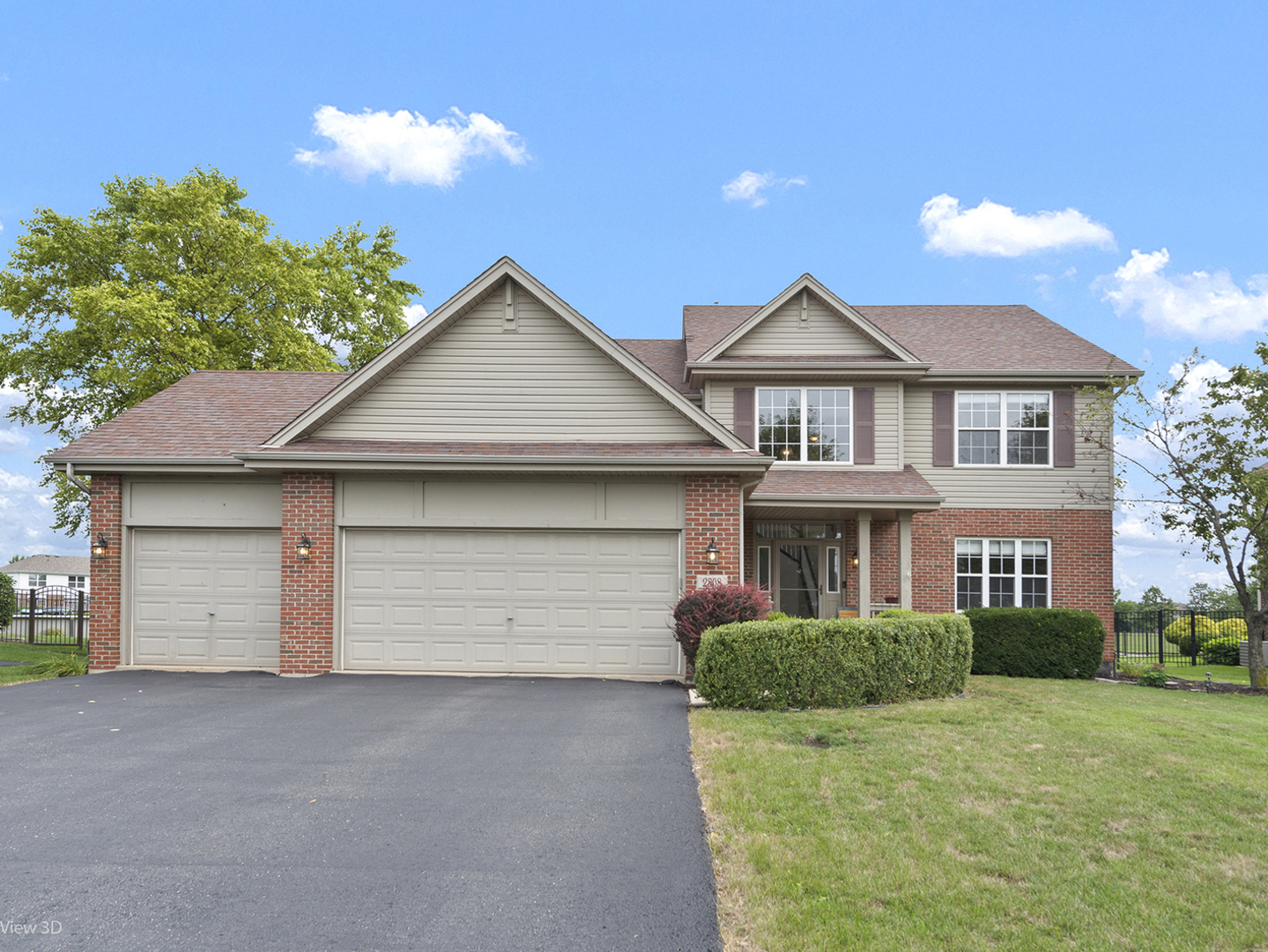 Multiple offers received - calling for highest and best by Sunday, 8/3, at 5 p.m. Spacious 5-Bedroom Home on Scenic Pond Lot with Pool, Patio & Finished Basement! Welcome to this beautiful 5-bedroom, 2.5-bath home situated on a stunning .36-acre lot backing to a peaceful pond with captivating views and with a 3-car garage that has tons of shelving. This home is truly an entertainer's dream with an abundance of indoor and outdoor living space. Step inside to discover a thoughtfully designed main level featuring brand new luxury vinyl flooring, an expansive living area, and a large kitchen outfitted with 42" Maple cabinetry, a breakfast bar, and plenty of prep space for home chefs and holiday gatherings. Upstairs, you'll find new carpet throughout and a generously sized primary suite with a private ensuite bath boasting double vanities, a walk-in shower, and a soaker tub-your own relaxing retreat. Three additional bedrooms provide ample space for family, guests, or a home office setup. The finished basement adds even more functional space with a dry bar and beverage fridge, a 5th bedroom, roughed-in plumbing for an additional bath, and a large storage area-complete with a freezer that stays. Step outside and prepare to fall in love with the backyard oasis: a 24' above-ground pool with newer liner, 15' x 35' concrete patio, firepit, and direct access to a walking path beyond the pond. It's the perfect place to unwind, entertain, or enjoy peaceful mornings with coffee and nature. All of this in a desirable location-just minutes from local grade schools and a short distance to the beloved Creamery. A rare blend of space, comfort, and scenery-this home checks all the boxes!