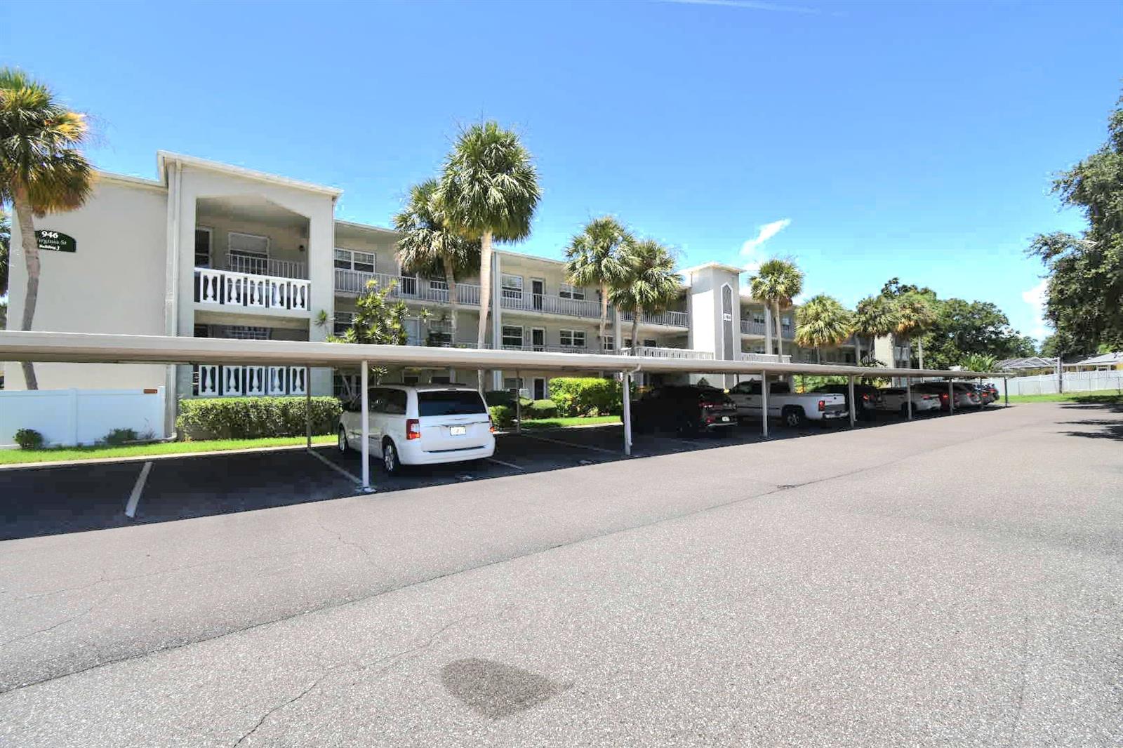 Charming two bedroom one bathroom condo in Dunedin now on the market! This unit is tucked away from the busyness in a quiet 55+ community. The kitchen is nicely updated and light and bright with added storage. Lovely "wood look" tile in living room and bedrooms. Bathroom features dual sinks! The community around this condo has all you would ever need. Grocery stores, shopping malls, trails, beaches, restaurants, sporting events (Pinellas County is spring training homes of the Philadelphia Phillies and Toronto Blue Jays!) Now is the time to make this condo yours! New roof in 2024 and newer A/C unit adds to the appeal.