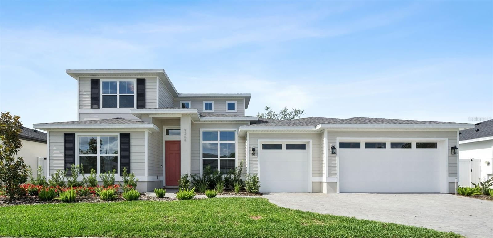 Discover this impeccably crafted, brand-new 5-bedroom, 4-bath home with a spacious 3-car garage, ideally positioned in the sought-after community of Eagles Landing at Rio Pinar. Thoughtfully designed and elegantly appointed, this two-story residence delivers the perfect blend of comfort, style, and functionality.The first-floor owner’s suite offers privacy and convenience, featuring a seamless connection from the laundry room directly into the owner’s closet—one of many smart design touches throughout the home. A dedicated home office with a full closet sits just off the main living area, providing the flexibility to function as a sixth bedroom if desired.Upstairs, a generously sized bonus/game room creates the perfect retreat for entertainment, play, or additional living space.The open-concept kitchen and living area is an entertainer’s dream, boasting upgraded stainless steel appliances, a large center island, and wide sliding glass doors that bathe the space in natural light while offering easy access to the private rear lanai. Designer-selected finishes elevate every inch of the home—from the luxury vinyl plank flooring throughout most of the first floor to the premium cabinet hardware, lighting, and plumbing fixtures.Upstairs and in all bedrooms, you’ll find textured, patterned carpeting that provides both elegance and comfort underfoot.Situated in an unbeatable location, this home places you minutes from Orlando International Airport, top-rated schools and colleges, major highways, and a wide array of shopping and dining. Eagles Landing at Rio Pinar is uniquely positioned between Lake Nona’s Medical City and Downtown Orlando, offering the best of both worlds.This exceptional home is nearing completion and will be move-in ready by December—just in time for the holidays. Opportunities like this don’t come often. Don’t wait!