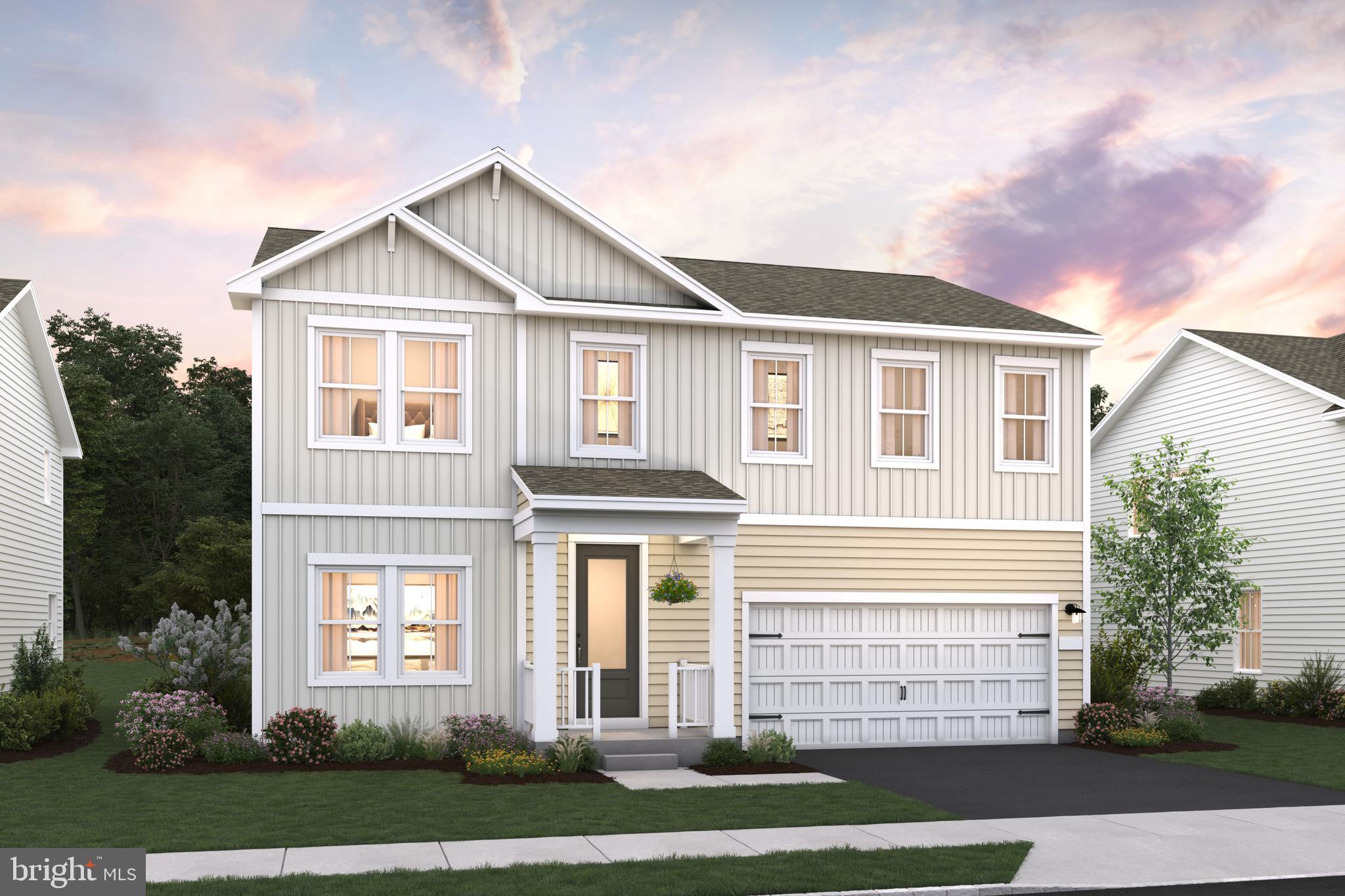 Introducing the “Water Lily” at Villages at Hays Mill Creek in Berlin — a beautifully designed, two-story home offering approximately 2,533 sq ft of living space, five bedrooms, three bathrooms and a two-car garage. The welcoming first floor features a flexible front-home office ideal for work or study, as well as an Extra Suite—perfect for multigenerational living, a guest retreat, or private in-law quarters. At the heart of the home, a gourmet kitchen showcases a generous center island, pendant lighting, rich designer finishes, and opens seamlessly to the dining area and great room, creating an open-concept space crafted for gatherings and everyday living. Sliding glass doors invite abundant natural light and extend living outdoors with ease. Upstairs, you’ll find a loft space offering versatile bonus area for media, play or relaxation, while the convenient second-floor laundry adds real-world functionality. The tranquil primary suite is designed as a true retreat with dual walk-in closets, and a spa-inspired bath featuring a freestanding tub, glass-enclosed shower, dual vanities and luxe finishes. The additional bedrooms are well-sized with thoughtfully placed bathrooms to accommodate family or guests comfortably. Upgrades and personalization options through the builder ensure this home can reflect your style and adapt to your needs. The all-inclusive pricing covers lot premiums and upgrades, so you can move in with confidence and minimal hassle. Discover modern living, elevated design and practical luxuries at the Water Lily — a residence built for connection, comfort and everyday elegance.