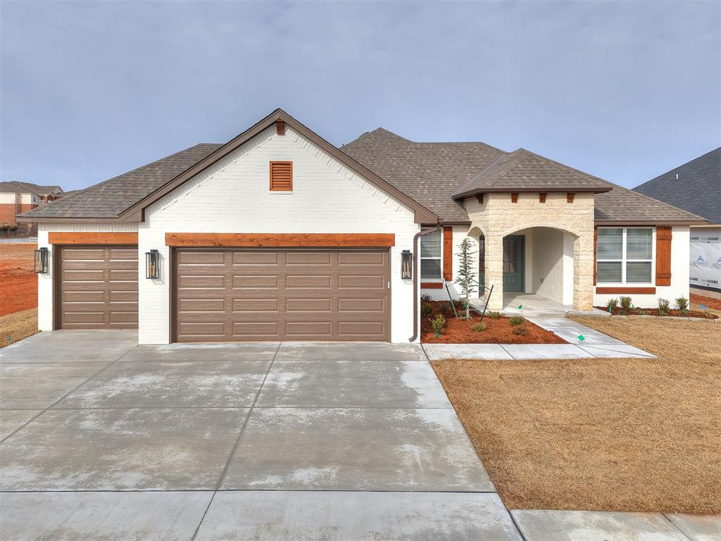 Introducing the Award-Winning Camden Floor Plan, a Stunning New Construction by a Professional Certified Builder! This gorgeous home, featuring white painted brick, is designed for both elegance and functionality. Step inside to discover beautiful wood-look tile flooring throughout the main areas and a dedicated study, perfect for working from home or creating a quiet retreat. The chef’s kitchen is truly a showpiece, boasting ceiling-height custom cabinetry, sleek quartz countertops, stainless steel appliances with a direct vent hood, stylish pendant lighting, and a spacious walk-in pantry—a dream for cooking and entertaining. The private primary suite offers a spacious bedroom, a large walk-in closet, and a spa-like ensuite featuring a luxurious garden tub and a fully tiled frameless glass shower for a touch of elegance. Generously sized secondary bedrooms provide ample closet space and easy access to a sophisticated hall bath with a fully tiled tub surround. Enjoy the outdoors year-round with a covered back patio, while the large 3-car garage and energy-efficient tankless water heater add both convenience and comfort.