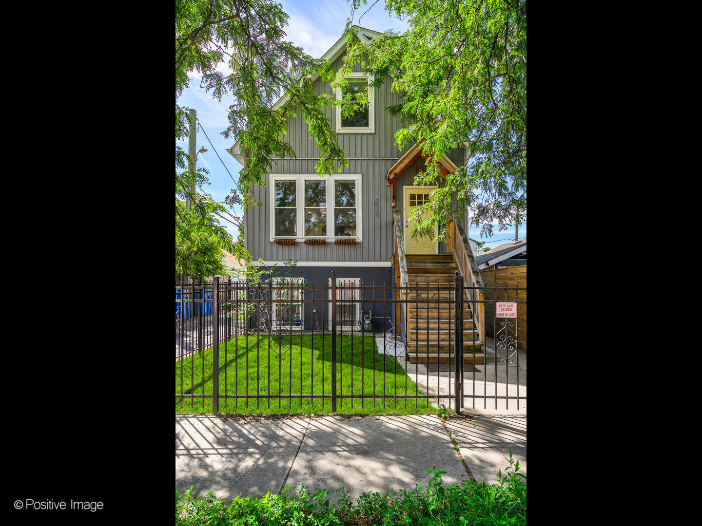 Beautifully updated 3 bed plus den, 3.1 bath home on a quiet street in West Logan Square. The main level features an open layout with 9' ceilings, hardwood floors, and a spacious, open kitchen perfect for entertaining. A first-floor primary suite includes custom millwork, a walk-in closet, and a sleek en suite bath with dual vanities and an oversized walk-in shower. Upstairs offers two oversized bedrooms with walk-in closets and a full bath - with plenty of room to add another en suite if the next owner desires! Find even more entertaining space on the lower level - with tall ceilings, rec room with wet bar, a fourth bedroom or office, full bath, and custom built in shelving. The yard offers plenty of space for your ideas, with a new custom pergola and fencing, under stair storage, and two car garage. Completely renovated in 2017 (200 AMP electrical, HVAC, windows, insulation, siding, garage, and more) and freshly painted for listing, this home is truly move-in ready.