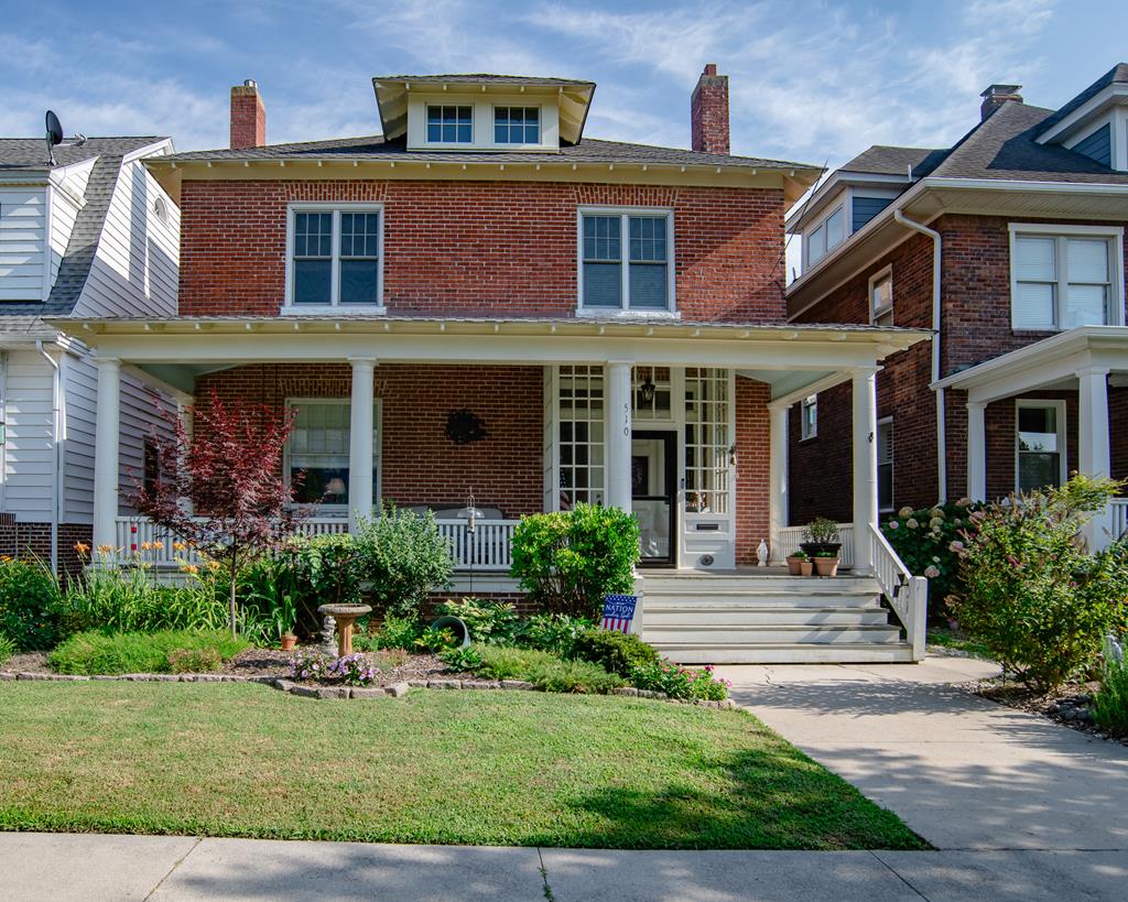 STATELY Circa 1920 HOME ON TREE LINED MONROE AVE IS STEPS FROM CAPE CHARLES CENTRAL PARK. Enjoy the best of SOUTHERN LIVING & gracious entertaining in this magnificently restored 2530 sq. ft. Foursquare w/ old fashioned front porch amidst mature landscaping. One of the most prominent homes in Cape Charles..she has elegant proportions, tall ceilings, grand foyer, wood floors, fire places, large cased openings, pocket doors, period moldings & handsome staircase. Gourmet kitchen has stainless steel appliances &  quartz countertops. 1st floor Conservatory w/ floor to ceiling windows floods the home w/natural light. Primary ensuite has private balcony. Walk up attic (unfinished) would make a perfect bunk room. Plenty of off street parking in back. Fenced yard w/large shed to stow all your gear