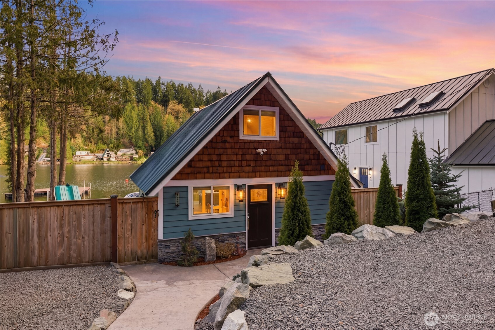 This is the lakefront cabin you’ve been waiting for! Completely rebuilt from the studs out with no expense spared, this property offers the perfect blend of luxury, comfort, and investment potential. Whether you’re searching for a relaxing weekend retreat or a high-performing Airbnb, this turnkey cabin delivers. Featuring 1 bedroom and 2 bathrooms, the home comes fully furnished—ready for immediate enjoyment or rental. Enjoy true waterfront living with a private boat launch, a brand-new dock with space for a boat and two Jet Skis, and a rare no-bank lot for effortless lake access. Additional upgrades include a new hot tub, smart home switches, and Starlink internet—perfect for modern convenience in a serene setting. Wake up each morning with coffee overlooking the lake, spend your days fishing or boating, and entertain guests in a stunning outdoor setting complete with included furniture. This is lake life at its finest—don’t miss your chance to own a slice of waterfront paradise.