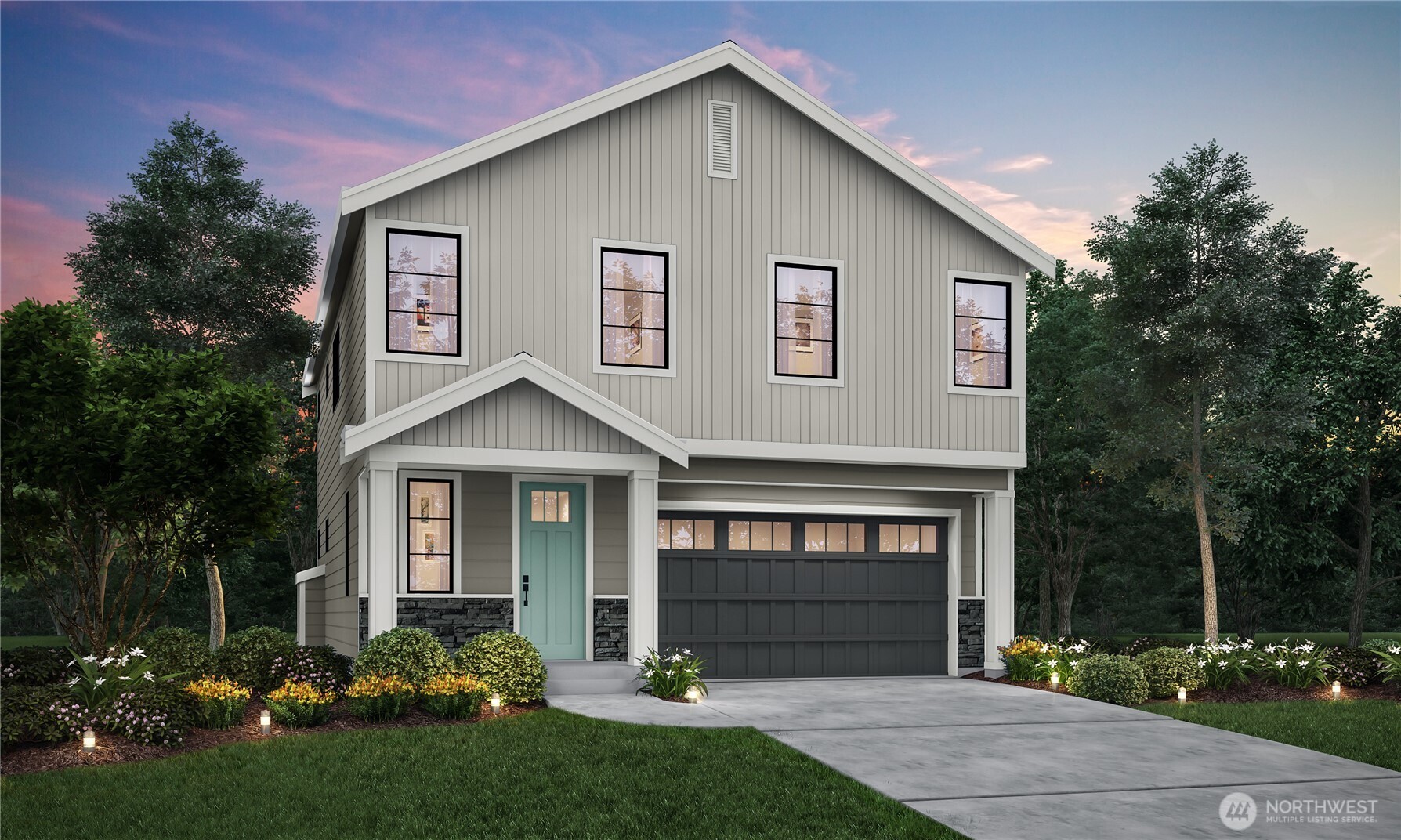 North Facing Move-in Ready Home next to Community Park! Coyote Ridge is Harbour Homes' newest community located in the North Creek area of Bothell offering 27 modern farmhouse-style homes.  Served by the Edmonds School District and centrally located to Alderwood shopping & dining, Mill Creek Town Center, and easy access to both I-5 and I-405 make this location one you'll love.  Plan 2200 features 4 bedrooms and 2.5 bathrooms, styled with quartz slab, durable wide plank flooring, white cabinetry, along with smart home technology like electric car charger pre-wire, heating & cooling heat pump, keyless door entry and more. Coyote Ridge Lot 14 Plan 2200 Elevation B is ready for you to call it home! Coyote Ridge has a Site Registration Policy.