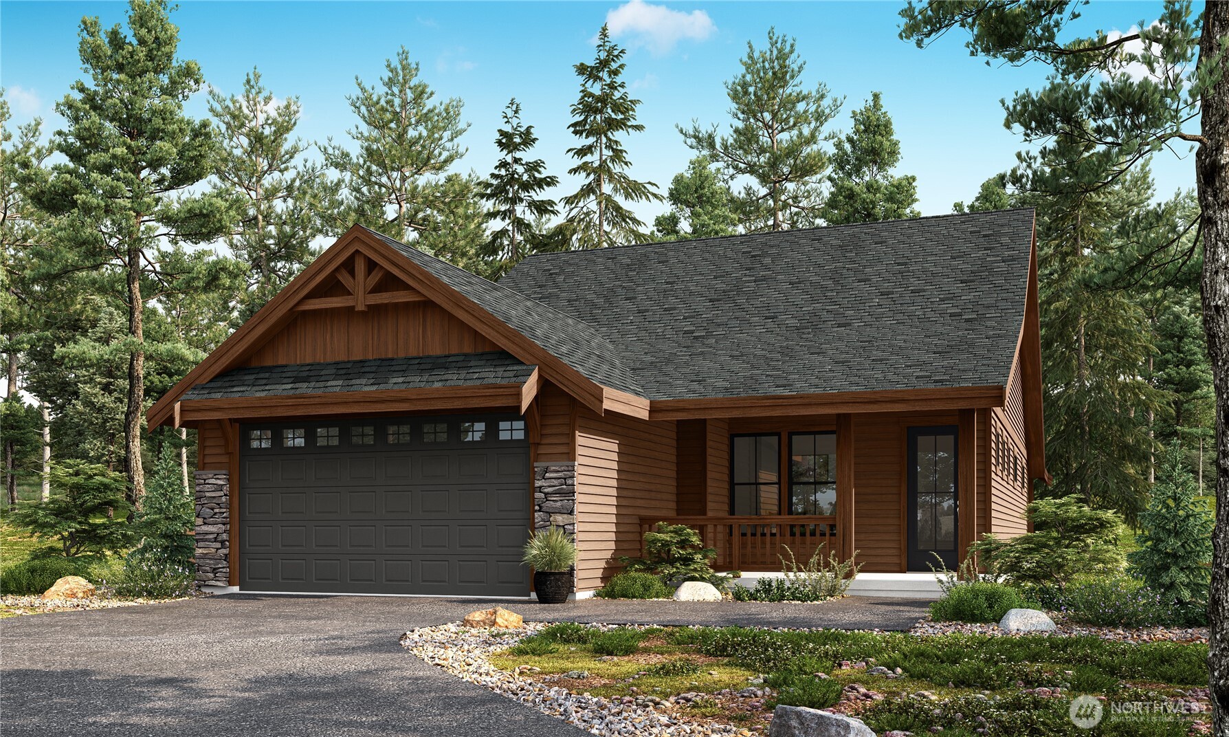 Semi-Custom Williams Front Exterior - Rendering