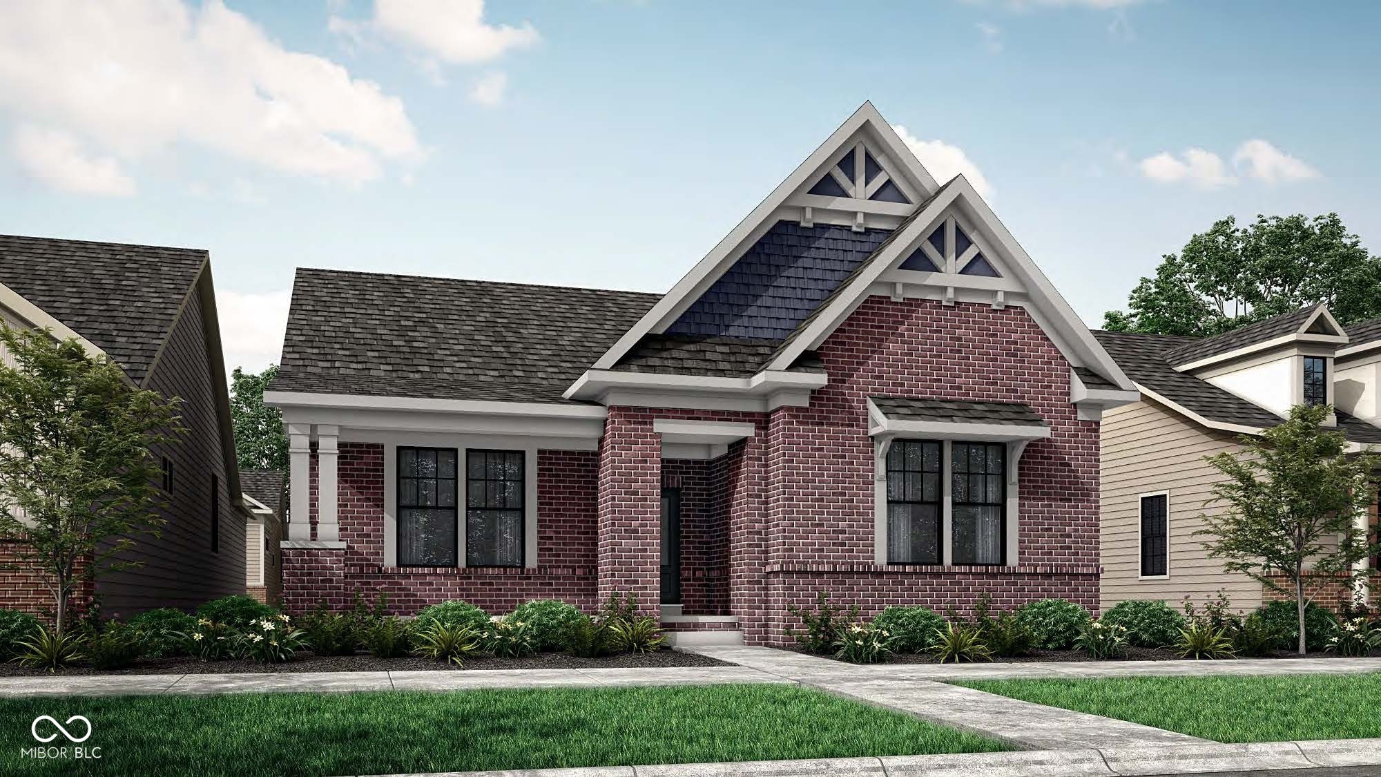 The Heritage Collection offers new single-family homes coming soon to the Abbott Commons master-planned community in Fishers, IN. Homeowners will enjoy a wide array of future amenities, including a swimming pool with a convenient pool house, a playground, and winding trails. Situated in the top-rated Hamilton Southeastern School Corporation, the area offers a family-friendly atmosphere with diverse attractions. Residents can attend year-round concerts and seasonal festivities at the Nickel Plate District Amphitheater. For outdoor enthusiasts, Geist Waterfront Park offers a beach, pirate-themed playground, picnic areas and a watercraft launch. The Chartwell is an elegant ranch plan with an open concept, 11' ceilings in the main areas and an abundance of light and windows. The plan boasts a spacious Owner's suite with a beautiful tile shower and large walk-in closet, 2 secondary bedrooms and a rear covered patio with outdoor fireplace. A 3 car garage adds extra storage. *Photos/Tour of model may show features not selected in home.