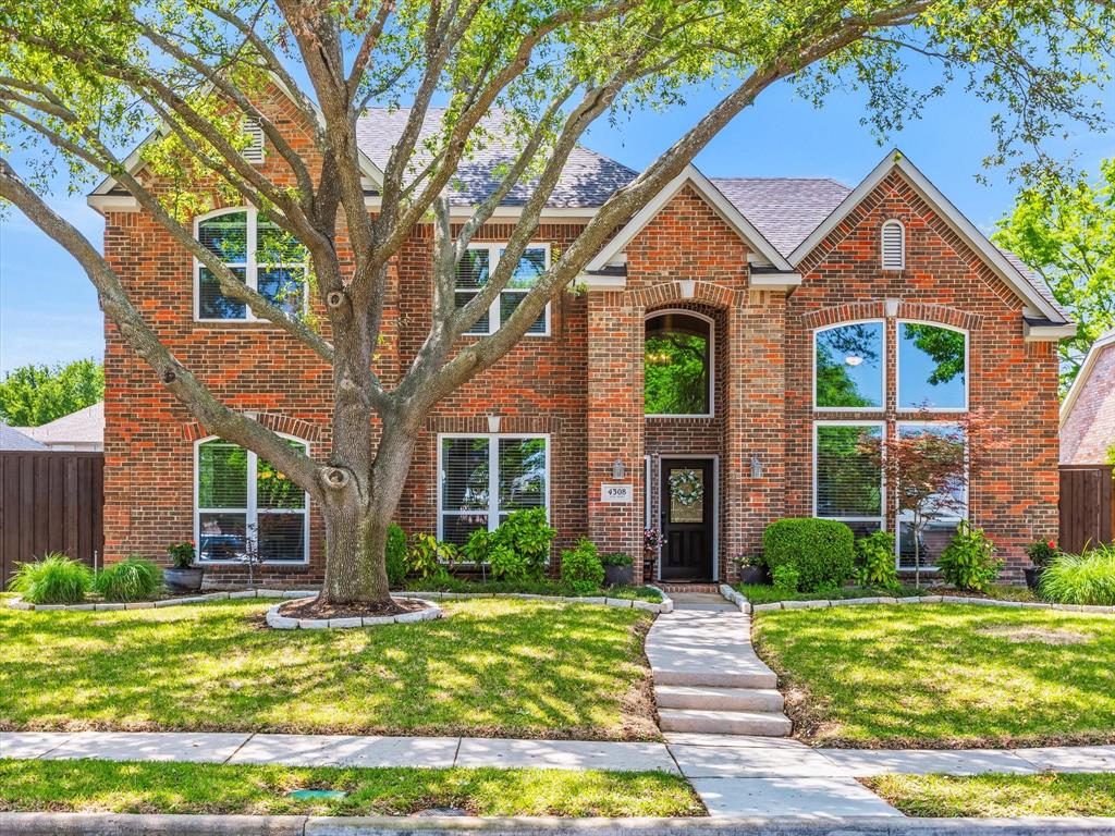 Stunningly Gorgeous Home! Located in the heart off West Plano! Walking Distance to Schools K-10, Recreation Centers, Parks, and Bike & Walk trails! Absolutely Amazing Backyard with Refreshing Swimming Pool & Spa*This Home boasts 4 Bedrooms, 3 Full Baths & 1 Half Bath plus 3 Living areas, & 2 Dining Areas!* As you enter the home you will find Hand Scraped Wood Floors and a Grand Staircase that is just Simply Gorgeous*The Entry also has the Perfect Place for a Christmas tree or Festive Decor*The Primary Bedroom is Downstairs with Soaring Ceilings and has an Ensuite Bath with a Corner Sized Jetted Tub where you can relax after a long day at work. It also has a Separate Shower, Separate Vanities and a Generously Sized Walk in Closet including space for off season clothes*The Kitchen has Granite Counter Tops with plenty of Cabinets & Counter Space for Meal Prepping, plus a Center Island*Adjacent to the kitchen is a Formal Living & Formal Dining area large enough to Serve & Entertain an abundance of guests*The Breakfast Area is located just off the kitchen & is infused with Natural Light* The Family Room has High Ceilings & Fireplace with Gas Logs*Venture Outside to the Private Backyard Oasis with Covered Patio & an Additional Large Cabana Area with Reinforced Slab ready to install your very own Design of an Outdoor Fireplace or Outdoor Kitchen*Rear Entry Garage has an Electric Gate with wrought iron fencing separating the pool area from the Driveway* This Home has many updates including Energy Efficient Windows, recently replaced Hot Water Heater, AC unit, WiFi Sprinkler Box, Pool Pump and more*