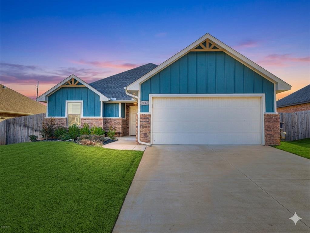 Better than new, move-in ready, and priced to sell! This beautifully maintained 4-bedroom, 2-bath home offers all the perks of new construction without the extra cost or wait. Unlike many new builds, this home already includes valuable upgrades such as a fully fenced backyard, window blinds, and a storm shelter, saving buyers thousands.The open-concept layout features a spacious living area, modern kitchen with ample storage, and a dining space perfect for everyday living or entertaining. A dedicated office space for working from home, or working on your hobbies. The private primary suite offers a relaxing retreat with an en-suite bathroom and generous closet space, while three additional bedrooms provide flexibility for kids, guests, or hobbies.Located in a desirable Moore neighborhood with convenient access to shopping, dining, and major highways, this home is also an easy commute to Tinker Air Force Base, Norman, and downtown Oklahoma City.If you’re looking for a newer home with upgrades already completed and priced competitively, this one is a must see.Motivated sellers! Now offering a $4,000 credit toward the buyer's closing costs or rate-buydown with an acceptable offer.