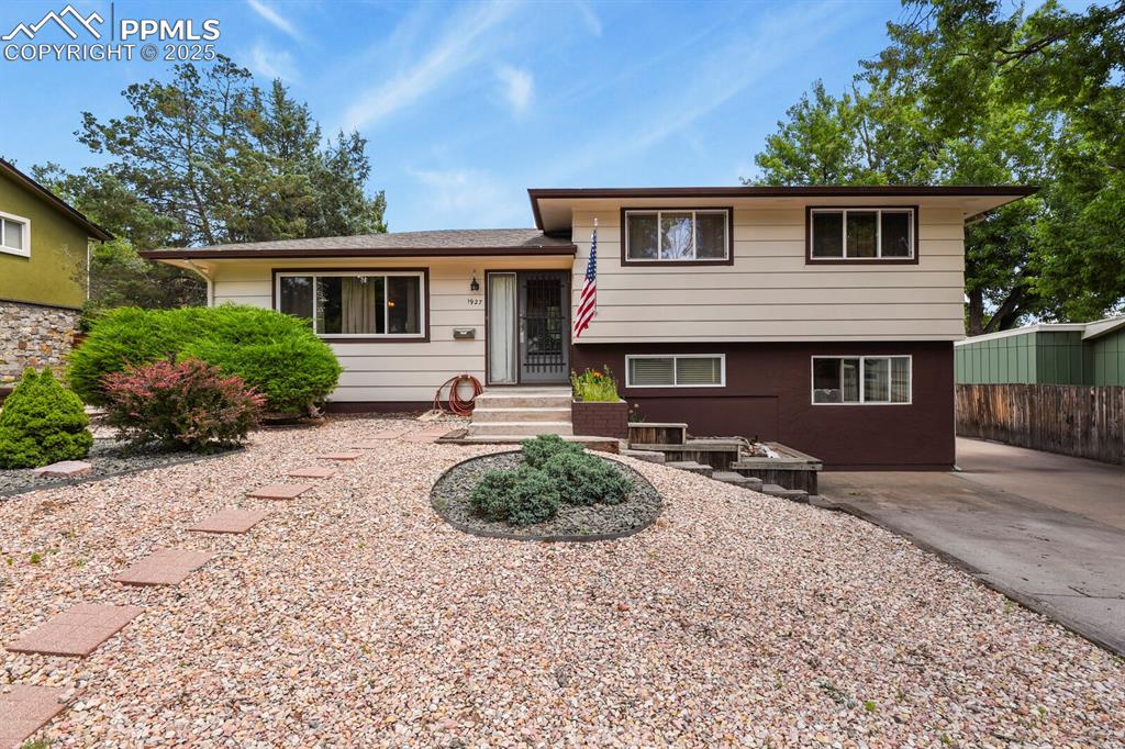 Come see this well-maintained tri-level home located in the middle of Colorado Springs.  This 4-bedroom, 3-bathroom home has classic hardwood floors throughout the main and upper level, updated windows, a large, covered deck right off the kitchen to access the private backyard.  And if you are a hobby enthusiast or like to work on projects there is an oversized two car garage with room for a shop.  There is additional parking as well for that RV or camper trailer as well as extra parking in front of the home.