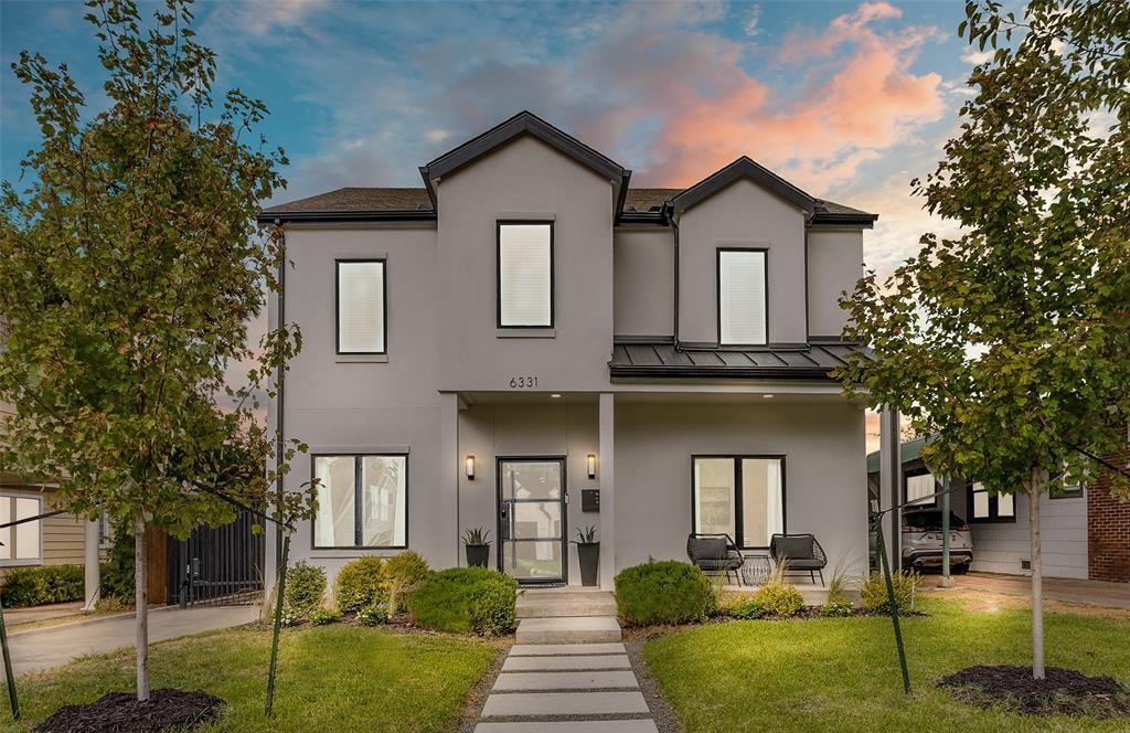 NEW PRICE! Beautifully updated and thoughtfully designed, this Lakewood Heights home offers the perfect blend of style, space, and functionality.Step inside through a striking steel entry door and into a light-filled open floor plan featuring new hardwood floors, natural quartzite countertops, and modern finishes throughout. The first floor includes a spacious office with street views, a large secondary bedroom with an ensuite bath, and a convenient powder bath.The kitchen offers generous cabinet space, quartzite surfaces, modern appliances, and an easy flow into the main living and dining areas.Upstairs, the primary suite features a spacious bath with an oversized shower, freestanding tub, and large walk-in closet. Two additional bedrooms each offer walk-in closets and share a Jack-and-Jill bath. A second-floor utility room adds extra convenience.The oversized game and media room provides flexible space for entertaining, relaxing, or even a fifth bedroom. Additional highlights include an oversized two-car garage with a Level 2 EV charger and a nicely sized backyard.Located in desirable Lakewood Heights and now offered at a new price — this is a great opportunity to make it yours.