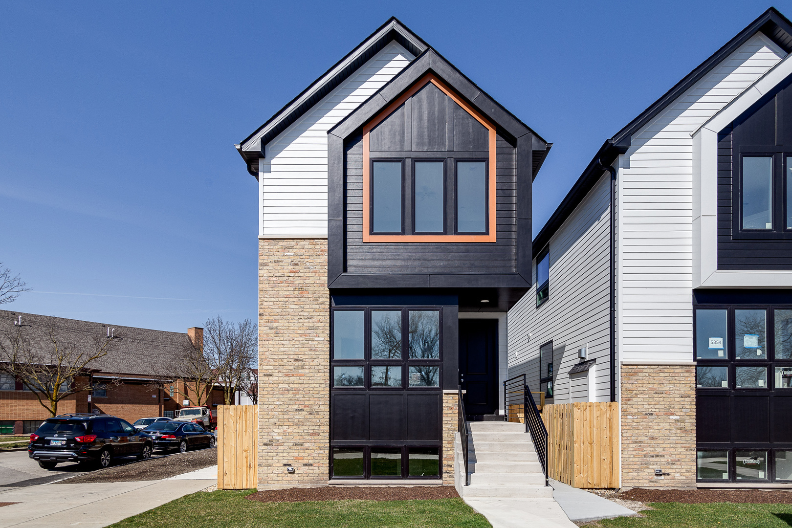 Impeccable 4 bedroom, 3.1 bath new construction single-family home on an extra long 150' lot in Logan Square. Spacious floor plan featuring design forward interiors with great consideration given to fixtures and finish materials. Direct vent gas fireplace, beautiful oak hardwood flooring, Bosch appliance package, heated lower-level and primary bath flooring, skylights, and more! Enclosed front and backyard with patio offers plenty of outdoor space and a detached two-car garage. Close to restaurants, entertainment, shopping, public transportation, parks, and other conveniences. Exceptional quality home by top developer. Exterior photo is from a similar project with the same floor plan and comparable finishes.