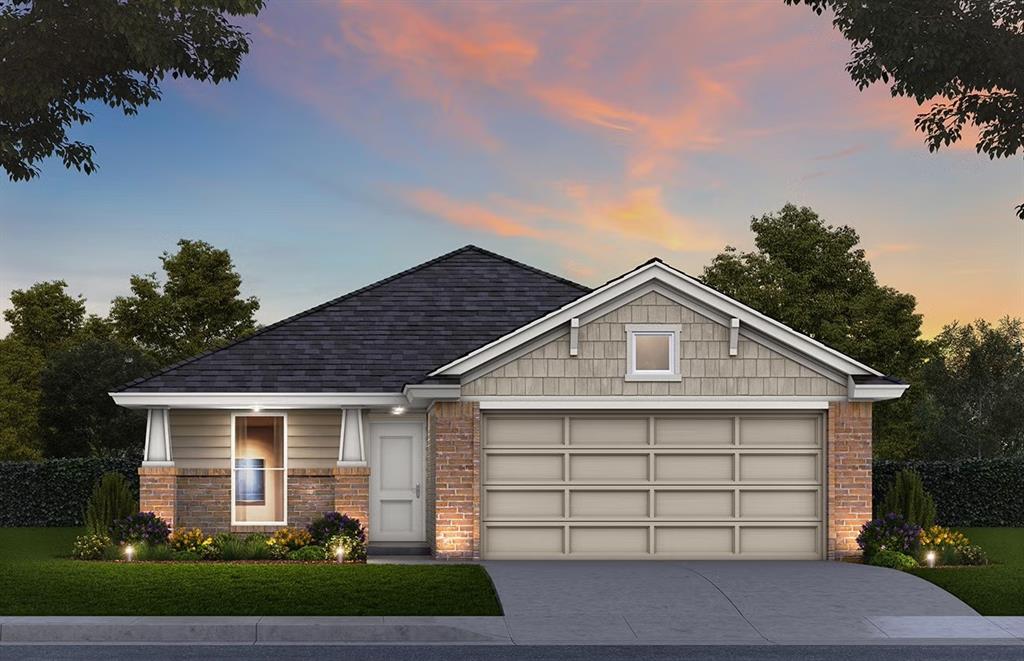 This beautiful home has such an open layout, you feel welcome right when you enter the front door! Quality, rich wood tile flows throughout all of the main areas of the home. The kitchen is loaded with custom cabinets, thick quartz tops, stainless steel Samsung appliances incl five burner gas stove, dishwasher and built-in microwave, undercabinet lighting, two large windows flooding the room with natural light, and more. You will love the charming box window built-in in the dining room. The living room is very spacious and leads to a large covered back porch. The primary bedroom is quite roomy and the primary bathroom features a soaker tub, large tiled shower, two sink vanity, linen cabinet and huge closet! Built-in shelving in the utility room. Great location and energy efficient!