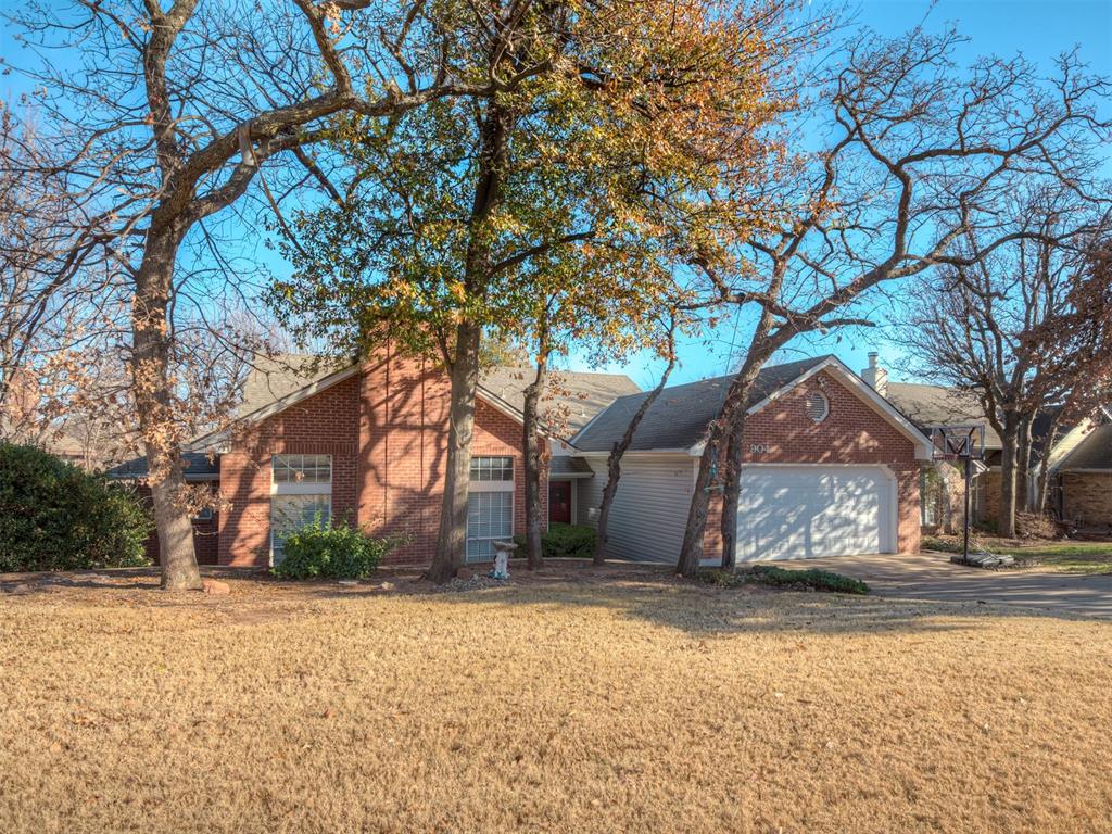Welcome to this spacious and inviting home located in the desirable Kingston addition and zoned for Edmond public schools. This property features 4 comfortable bedrooms and 3 full bathrooms, ideal for families of all sizes. The split floor plan offers privacy by placing the primary bedroom separate from the other bedrooms which includes double vanities and a large walk-in closet.Enjoy the generous 2,414 sq ft of living space, plus a 370 sq ft sunroom (not included in the overall square footage) perfect for relaxation or entertainment. The living room is centered around a cozy fireplace, and there’s both a formal dining room and a dining area in the kitchen. The kitchen boasts ample countertop space, abundant cabinet storage, a pantry, built-in oven and microwave, and a convenient electric stovetop in the island.Additional features include a two-car garage with a storm shelter built into the floor, an outbuilding for extra storage, and lawn sprinklers to keep your yard looking its best. Flooring throughout consists of tile, carpet, and brick for both style and durability. The home is close to Northern Hills Elementary with a dedicated trail for easy access, and the Kickingbird Golf Course is just a short distance away for recreation and leisure.Please note, the refrigerator is reserved and will not be conveyed with the property. Don’t miss this opportunity to own a well-appointed home in a prime location with many desirable amenities!