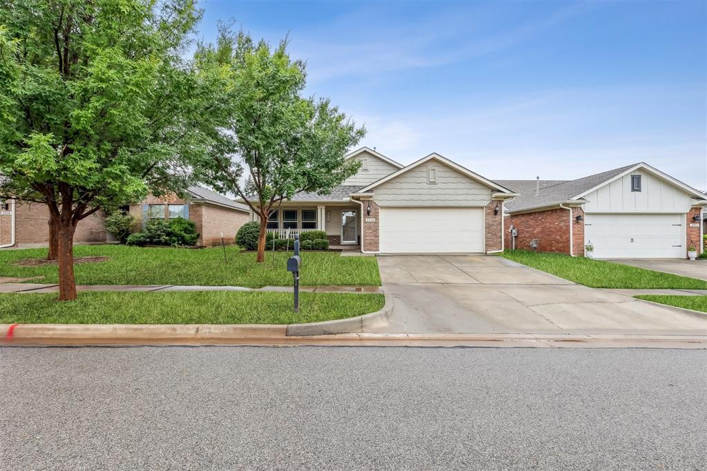 Welcome to this 3 bed 2 bed home with new carpet and paint. This home has a welcoming front porch and large backyard patio which is partially covered and great for entertaining guests or relaxing in or out of the sun.  Roof was replaced less than 3 years ago in September 2022.  Right off of Sharpish Way the neighborhood has wonderful trail system, park, soccer field, basketball court and multiple ponds