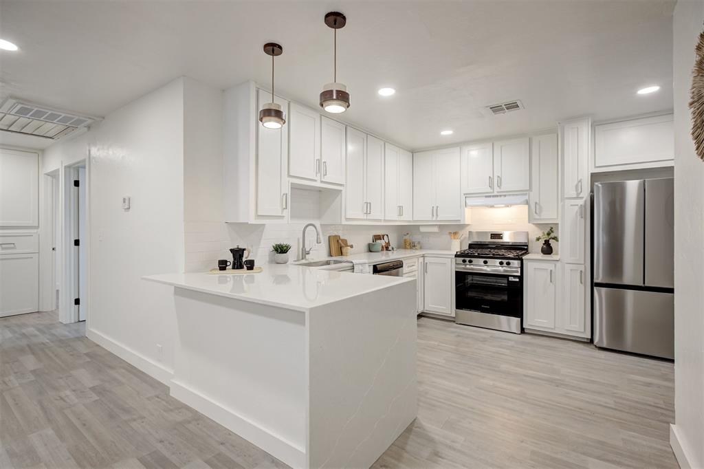 Welcome to this beautifully remodeled home in Norman, ideally located just 5 minutes north of the University of Oklahoma campus! Thoughtfully updated throughout, this home features a modern, open-concept layout with new LVP flooring, a fully updated kitchen with quartz countertops and brand-new appliances, and a spacious primary suite with a private, attached bathroom and walk-in closet. Major improvements include a new roof, extensive new plumbing beneath the home, and foundation piers added for additional support. The property also features a below-ground storm cellar area; buyer to verify condition, permitted use, and suitability. Other highlights include a full laundry room, new concrete front porch steps, fresh landscaping, and a large backyard and patio with plenty of room to relax, entertain, or enjoy outdoor activities. With stylish updates throughout and a convenient location close to OU, shopping, and dining, this move-in-ready home is ready for its next owner!