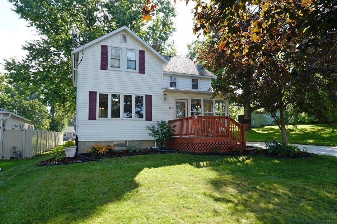 Classic charm and modern updates throughout this 2-story home! Offering 1,480 sq ft of living space including 3 bedrooms and 2 bathrooms, this home blends timeless character with updates for today’s lifestyle. A front wood deck and welcoming enclosed front porch provide inviting spaces to relax and enjoy the outdoors. The main level has beautiful hardwood floors, an expansive living room, formal dining room, and an updated full bathroom. The high-quality custom kitchen showcases the craftsmanship and features any chef, baker or home cook will appreciate. Upstairs has new carpeting in the 3 bedrooms and bonus room. The full bathroom features a charming clawfoot tub with a shower. The waterproofed basement is clean, flexible space ready for storage, hobbies, recreation, or other future use. Outside, you will enjoy a nice backyard and a patio area. A detached 2-car garage (22 ft x 26 ft), is excellent space for vehicles, storage, and more. This home is move-in ready and waiting for you!