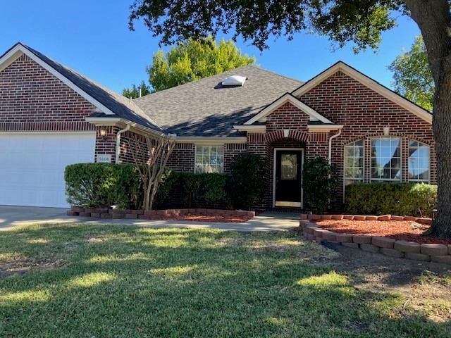 JACKPOT!!!  A single story home on a golf course lot!  Enjoy your morning coffee or a glass of wine in the evening on the covered patio with a beautiful view.  Formal living and dining rooms greet you as you enter this meticulously maintained home.  The kitchen features an island, breakfast bar, and eat-in area.  Stainless appliances will make meal prep a joy. The kitchen is open to the family room and your view to the backyard and golf course can't help but put a smile on your face.  The primary bedroom, bath, and large closet are separate from the 2 secondary bedrooms and bath on the other side of the house. The kitchen refrigerator, the refrigerator in the garage, and the washer and dryer will remain with the home. This move-in ready home will not disappoint.