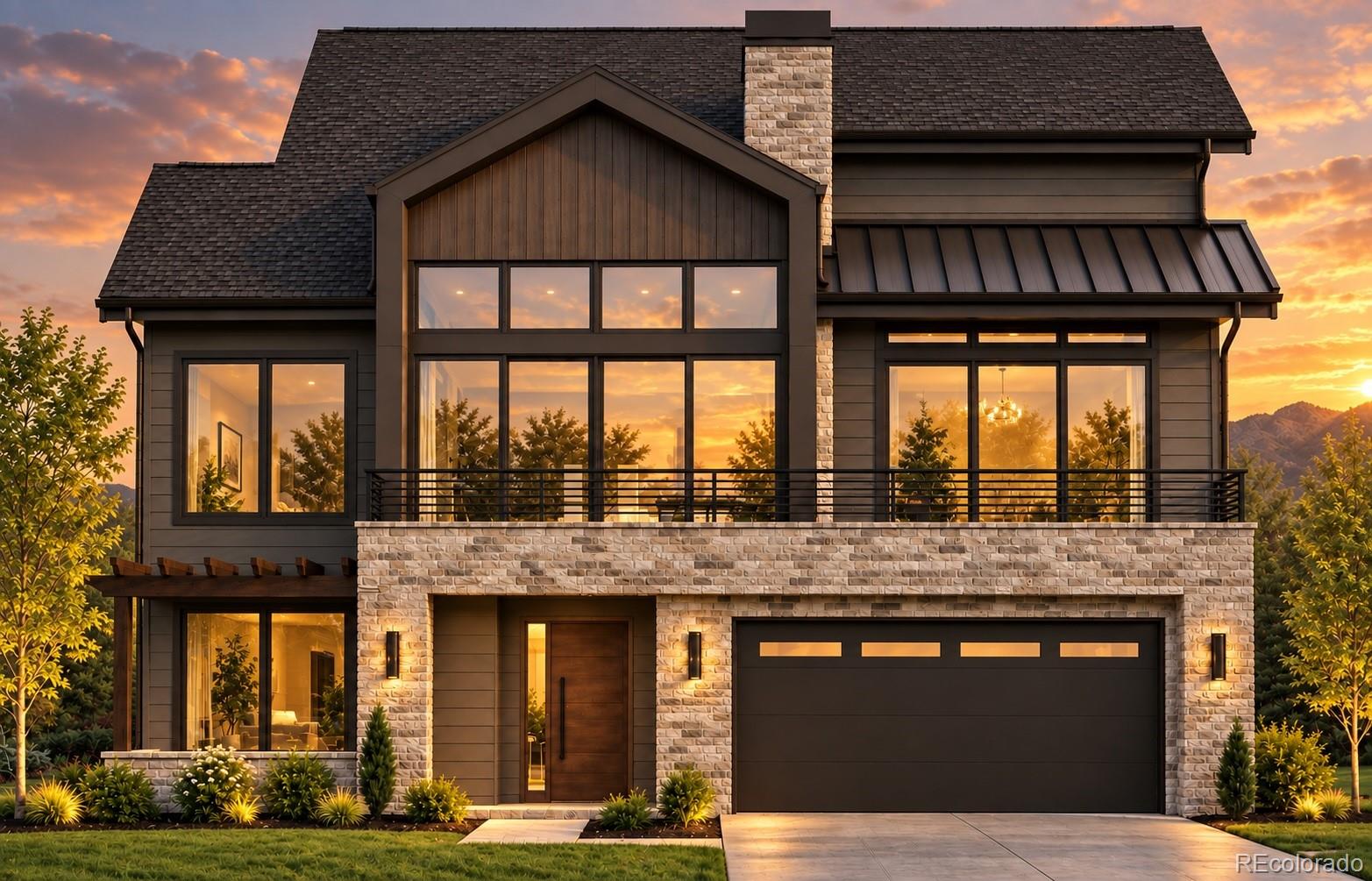 At the base of North Table Mountain, where open mountain vistas stretch wide and Colorado skies become part of the architecture, this extraordinary new residence takes shape within Renegade—Golden’s premier luxury enclave. Envisioned by Sheffield Homes, this expansive mountain-modern uphill plan pairs dramatic scale with warmth, natural light and exceptional designer finishes. An artistic feature wall creates a striking first impression at the entry, while floating white oak stairs introduce another sculptural architectural moment. Soaring 14' ceilings, a statement gas fireplace and expansive windows define the great room, framing sweeping Front Range views and opening through large sliders to nearly 900 sqft of sunlit and sheltered deck space with a built-in grill. Two additional outdoor living spaces create even more opportunities to enjoy Colorado’s remarkable setting, extending the home beyond its walls for exceptional indoor-outdoor living. The chef’s kitchen balances beauty and performance with a 48" range, custom cabinetry, built-in refrigerator and freezer columns and an oversized island that seats six, complemented by a dedicated prep kitchen with beverage sink, second dishwasher and walk-in pantry. Throughout, thoughtfully curated materials, statement lighting and unexpected design elements give the home a distinctive, elevated sophistication. The serene primary suite features an ultra luxurious bath and oversized walk-in closet with direct laundry access. Secondary bedrooms enjoy ensuite baths, while the finished walk-out level sets a new standard for entertaining with generous recreation spaces, private guest accommodations and an over-the-top bar designed to become a destination of its own. A substantial 3-bay tandem garage offers abundant space for vehicles and gear. Moments from trails and minutes from historic Golden, with easy access to Denver and Boulder, this is modern Colorado living where architecture, landscape and exceptional design converge.