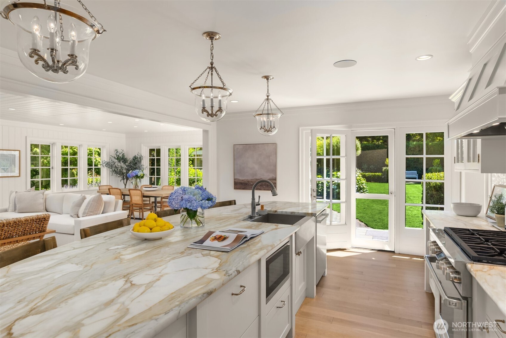 Crisp, clean kitchen with timeless finishes.