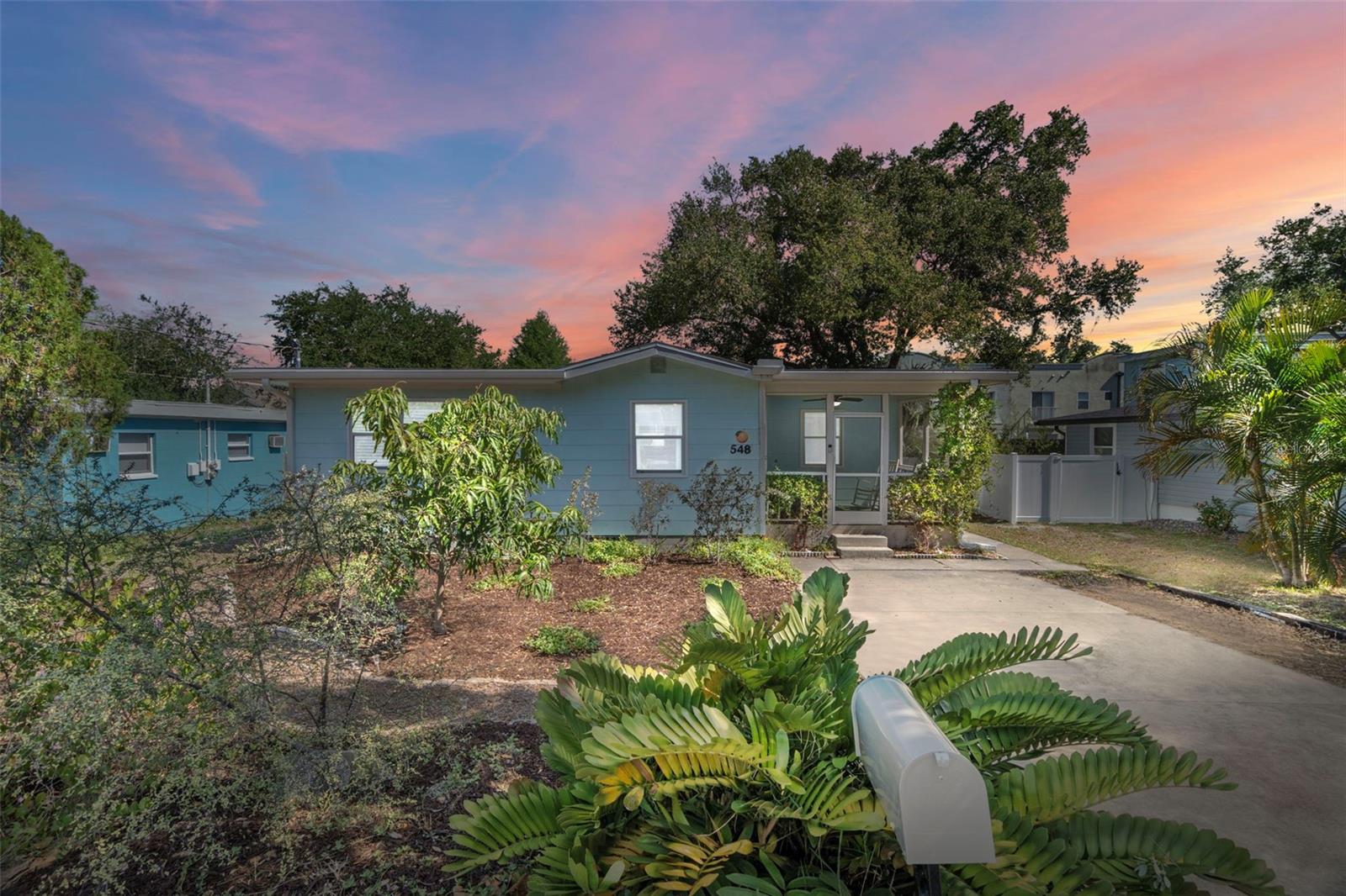 548 Bay St isn't your typical Dunedin, FL listing. It's two complete homes on one lot, not in a flood zone, and an 8-minute walk to Downtown Dunedin's restaurants, breweries, Friday night live music and the Gulf. The main house is a 2-bed, 1-bath bungalow in one of Pinellas County's most walkable neighborhoods. The detached accessory dwelling unit (ADU), built in 2022, functions as a private guest house or in-law suite with its own bedroom, full bath, living area, and kitchenette, and rents between $1,400-$2,000/month depending on the season, making it a turn-key income producer from day one. Both units allow 90-day minimum rentals, and owner-occupants of the main house can apply for a conditional use permit to unlock short-term rental income from the ADU, a rare setup in one of Florida's top vacation destinations. Six minutes to the Pinellas Trail, minutes to Honeymoon Island and the Gulf, and close to Blue Jays Spring Training, the Fenway Hotel, and Dunedin Golf Club. Two storage sheds handle the bikes, kayaks, and beach gear, and the spacious backyard is a blank canvas for whatever outdoor life you're envisioning. The front yard boasts a low maintenance native Florida garden. Two-home properties this close to downtown, outside the flood zone, almost never come to market in Dunedin, FL. Whether you're looking for your forever home, an investment property, multi-generational family living, or simply a home with built-in income, 548 Bay St delivers something genuinely hard to find. Schedule your private showing today. Opportunities like this in Dunedin don't last.