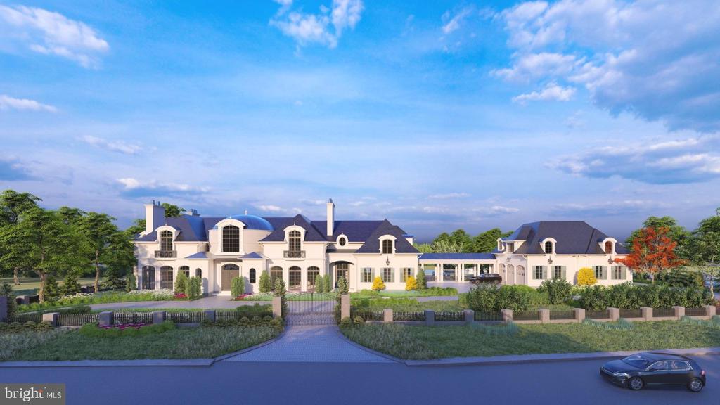 An address with panache! 1171 Chain Bridge Road’s prominent location is the cornerstone of Langley Farms, McLean’s most desirable neighborhood.Designed by Custom Design Concepts Architecture + Interiors, this exceptional estate is currently under construction. Now is the perfect time to purchase at an excellent value and complete it with your vision and personalized selections. Spanning over 24,000 interior square feet, the property epitomizes quality, elegance, and craftsmanship, featuring steel, concrete, and block construction—ensuring generations of enjoyment. Its stunning slate roof with magnificent copper dome, along with stucco and limestone accents, define its striking and timeless exterior. High-efficiency metal-clad triple-pane windows provide a quiet interior and low-maintenance exterior. The massive rotunda with soaring 30-foot ceilings and grand double staircase offers an impressive reception gallery to this incredible residence. Seven bedrooms, nine full baths, generous entertaining spaces, expansive terraces, garages for 10 vehicles, separate guest house, safe room, and options for a pool, spa, and outdoor pavilion are all viable. Call for your private tour of this magnificent McLean estate, primed to be the crème de la crème of luxury at its finest.