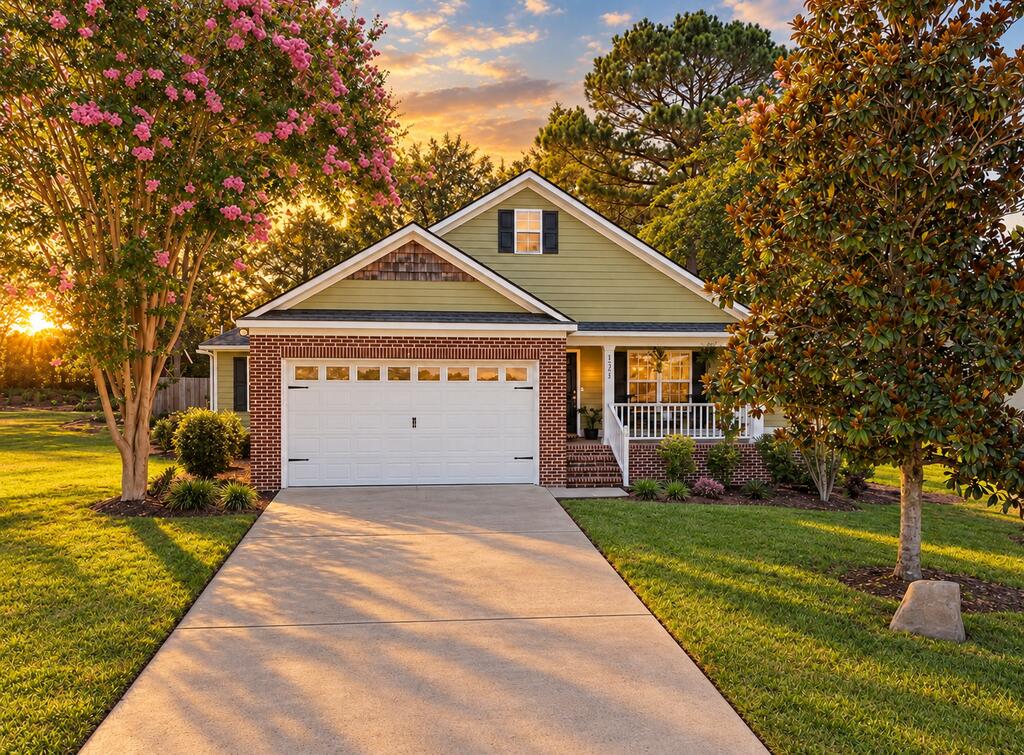 BACK ON THE MARKET—through no fault of the Seller and not because of any issue with the property. The previous buyer failed to perform, creating a new opportunity for the next buyer! Nestled on a quiet cul-de-sac in the established neighborhood of Jordan Oaks, this 3-bedroom, 2-bath home offers everything you need and more! The inviting open floor plan features soaring ceilings, creating a bright and airy feel throughout the main living area. The kitchen offers a built-in desk area and plenty of pantry space, while a full laundry room adds everyday convenience. The primary suite features its own access to the screened porch, and the primary bathroom offers both a separate shower and soaking tub for relaxing. Two walk-in closets in the primary provide a rare amount of storage for a home of this size. Enjoy your morning coffee on the welcoming front porch or unwind on the screened porch overlooking the quiet, fully fenced backyard. A two-car garage adds even more convenience, while county taxes only make this home even more appealing. The cover photo has been virtually enhanced using AI, this is for visualization purposes only. This one is a must-see!