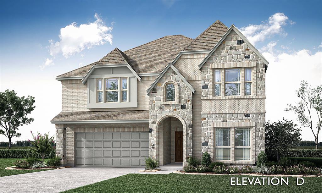 NEW! NEVER LIVED IN – Move-In Ready December 2025! This stunning Rose II by Bloomfield Homes offers 5 bedrooms, 4 bathrooms, and a thoughtfully designed layout with standout features throughout. Located on a north-facing homesite, this home showcases a deep garage, cedar garage door, upgraded brick exterior, double flood lights, front uplights, and an elegant 8' mahogany and rain glass front door that makes a memorable first impression.

Step inside to find wood flooring in the main living areas, an open-concept design, and plenty of natural light. Another bedroom with an ensuite near the foyer, a study with french glass doors near the kitchen.

The Deluxe Kitchen blends style and function, featuring quartz countertops, a drop-in gas cooktop, pot and pan drawers, pull-out trash bin, a designer backsplash, and pendant lighting over a large center island—all overlooking the Family Room for a connected, open feel. An upgraded sink and added LED lighting in key areas like the kitchen, family, and primary bedroom enhance both form and function.

The Primary Suite is tucked at the back of the home for privacy and comfort, with a garden tub and separate shower, large windows, a cozy window seat, and a spa-inspired bath complete with a dual vanity.
Upstairs, the layout includes a Game Room, an attached Media Room prewired for 5.1 surround sound.

Additional features include upgraded stair railings, gutters, ceramic tile in wet areas, 2-inch wood blinds, and a tankless water heater—all delivering the quality and comfort Bloomfield is known for.

Schedule your private tour today and experience why the Rose II is one of our most loved floor plans.