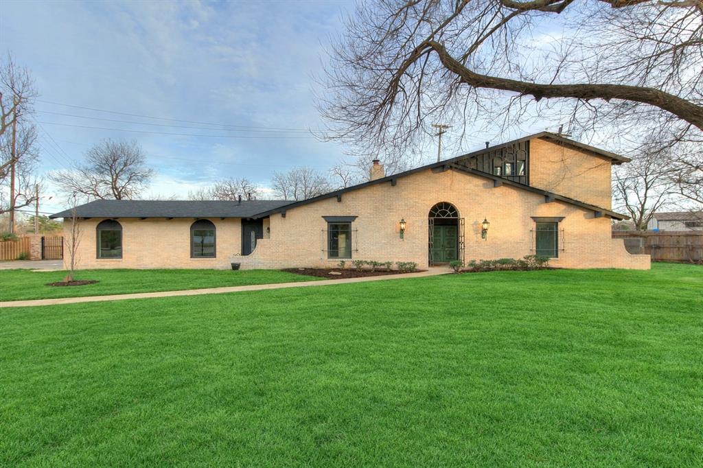 Tucked away at the end of a quiet cul de sac, this unique Norman home sits on an oversized lot backing to green space near Cleveland Elementary and just steps from Westwood Golf Course. Recently updated and truly move in ready, the home features a brand new roof, new flooring and carpet, updated electrical work, and a freshly remodeled interior. The flexible layout offers multiple living and dining areas along with bonus spaces ideal for a home office, gym, or creative room. The downstairs primary suite offers a private retreat with patio access, while upstairs bedrooms share a Jack and Jill bathroom with built in features. Outside, the expansive backyard is a rare find in town with mature landscaping, multiple stone patios, and an inground pool that creates a peaceful and private setting.