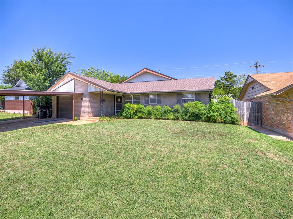 Affordable opportunity in Moore! This 3-bedroom, 1-bath home offers a spacious layout with a surprisingly large primary bedroom featuring a walk-in closet. The open living, dining, and kitchen area makes the space feel bright and connected—ready for your personal touch.
Step out back to a big covered patio and a fully fenced yard that backs to open green space behind a nearby church—no rear neighbors! Extras include a 1-car attached garage, 2-car carport, and an in-ground storm shelter for peace of mind.

Home is being sold as-is, but the seller is including a 1-year home warranty to help you move in with confidence. A great chance to build equity and make it your own in the heart of Moore!