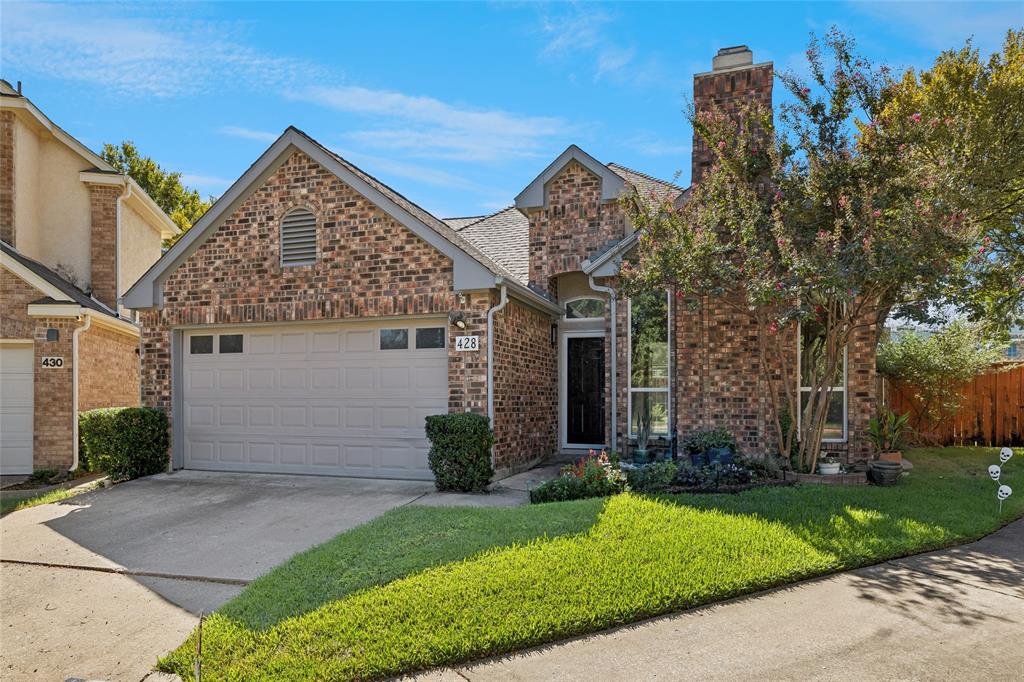Tucked away on a quiet cul-de-sac in the highly sought-after Arbor Glen subdivision, this inviting home offers 3 bedrooms, 2.5 baths and a floor plan designed for comfortable everyday living and easy entertaining. Step inside and you’re welcomed by a spacious open-concept living and dining area, where a wood-burning fireplace creates a cozy focal point for relaxed evenings and warm gatherings. The space flows naturally into the bright and cheerful kitchen, complete with a breakfast bar and eat-in dining area. Just outside, the welcoming patio offers two separate entertaining areas, perfect for enjoying morning sunshine, afternoon shade, outdoor dining or simply unwinding at the end of the day. The first-floor primary suite adds privacy and convenience and features an ensuite bath with a garden tub, dual sinks, walk-in shower and generous walk-in closet. A half bath with an updated barn-door vanity, along with the laundry room, completes the first floor. Easy-care luxury vinyl and tile flooring make everyday living a breeze. Upstairs, grab a favorite book and retreat to the charming loft, an ideal spot for reading, an afternoon nap, a home office or a quiet getaway. Two additional split bedrooms share a full bath, also featuring an updated barn-door vanity. Soft carpeting adds a comfortable finishing touch upstairs. And there’s more to enjoy beyond the front door. The HOA maintains the front yard, giving you more time to take advantage of Arbor Glen’s community amenities, including a clubhouse, two pools and a tranquil greenbelt. From the private first-floor primary suite and flexible upstairs loft to the inviting outdoor spaces and cul-de-sac setting, this Arbor Glen home offers a wonderful combination of comfort, convenience and easy living. Close to Arbor Creek Elementary, near major highways, DFW Airport, Arlington’s entertainment district, plus abundant dining & shopping.