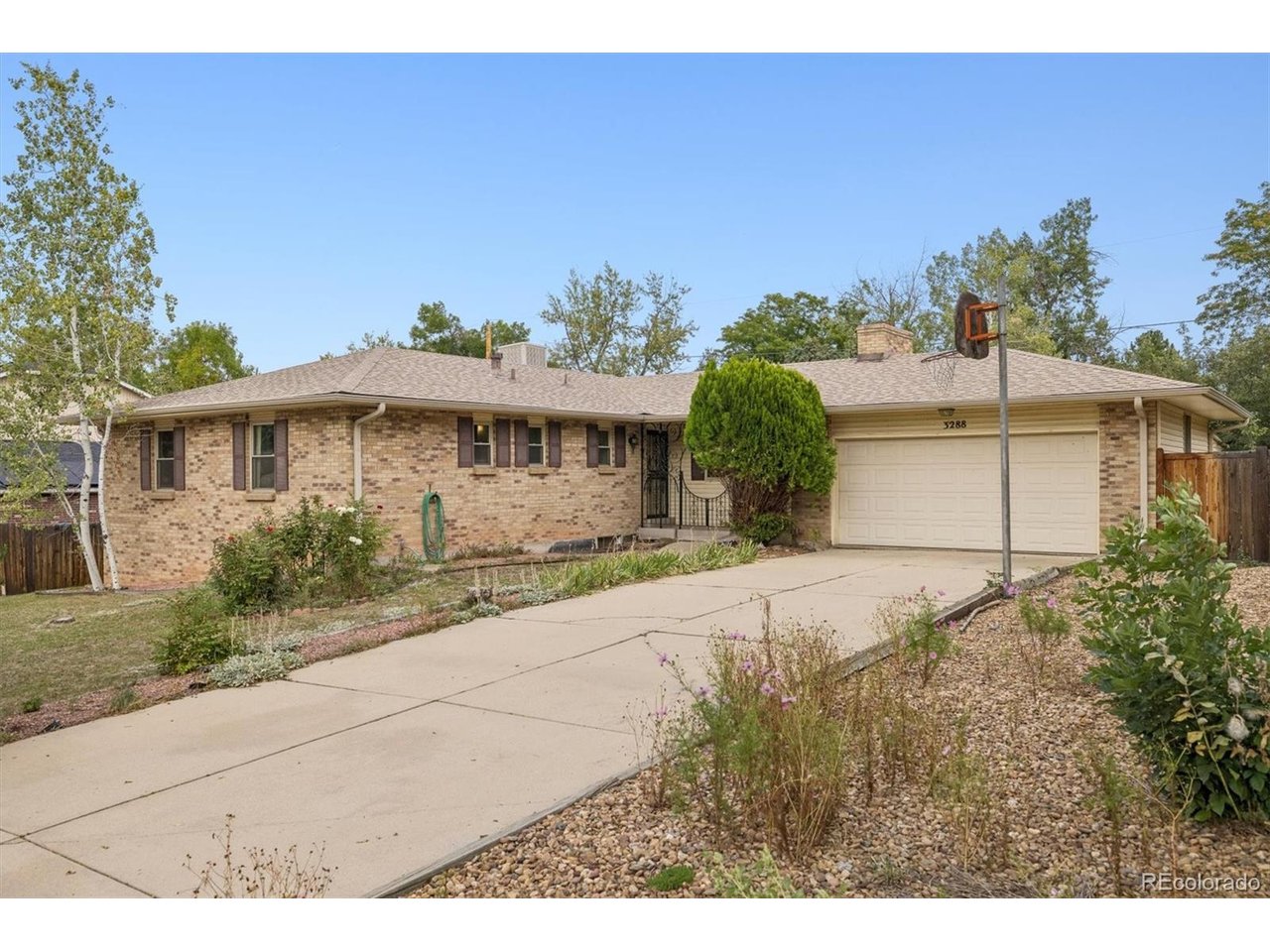 Loaded with potential, this one-owner ranch-style home is a prime candidate for a thoughtful transformation in desirable Applewood Knolls. Owned by the same family since it was built, this classic brick ranch on a .23-acre lot offers a spacious floor plan and an opportunity for its next owner to update and personalize to their liking. The main floor features a formal living room and dining room, plus a family room with exposed ceiling beams and a brick fireplace. The kitchen includes an eating area, and the conveniently located main-floor laundry is tucked just off the kitchen. The primary bedroom has a walk-in closet and private 3/4 bath, while two additional bedrooms and a full bath complete the main level. The finished basement adds considerable living space with a large recreation room, 2 additional bedrooms, a 3/4 bath, and storage. Fenced back yard with garden shed. 2-car attached garage and plenty of off-street parking in the extra long driveway. Experience all that Applewood has to offer! Just a short walk to Lewis Meadows Park and its walking and biking paths, with Wheat Ridge Recreation Center and numerous other parks nearby. Shop and dine at Colorado Mills, Applewood Village, Denver West, Gold's Marketplace and ever-growing Clear Creek Crossing. Great Jeffco schools and convenient highway access make this an ideal location for enjoying everything the area has to offer.