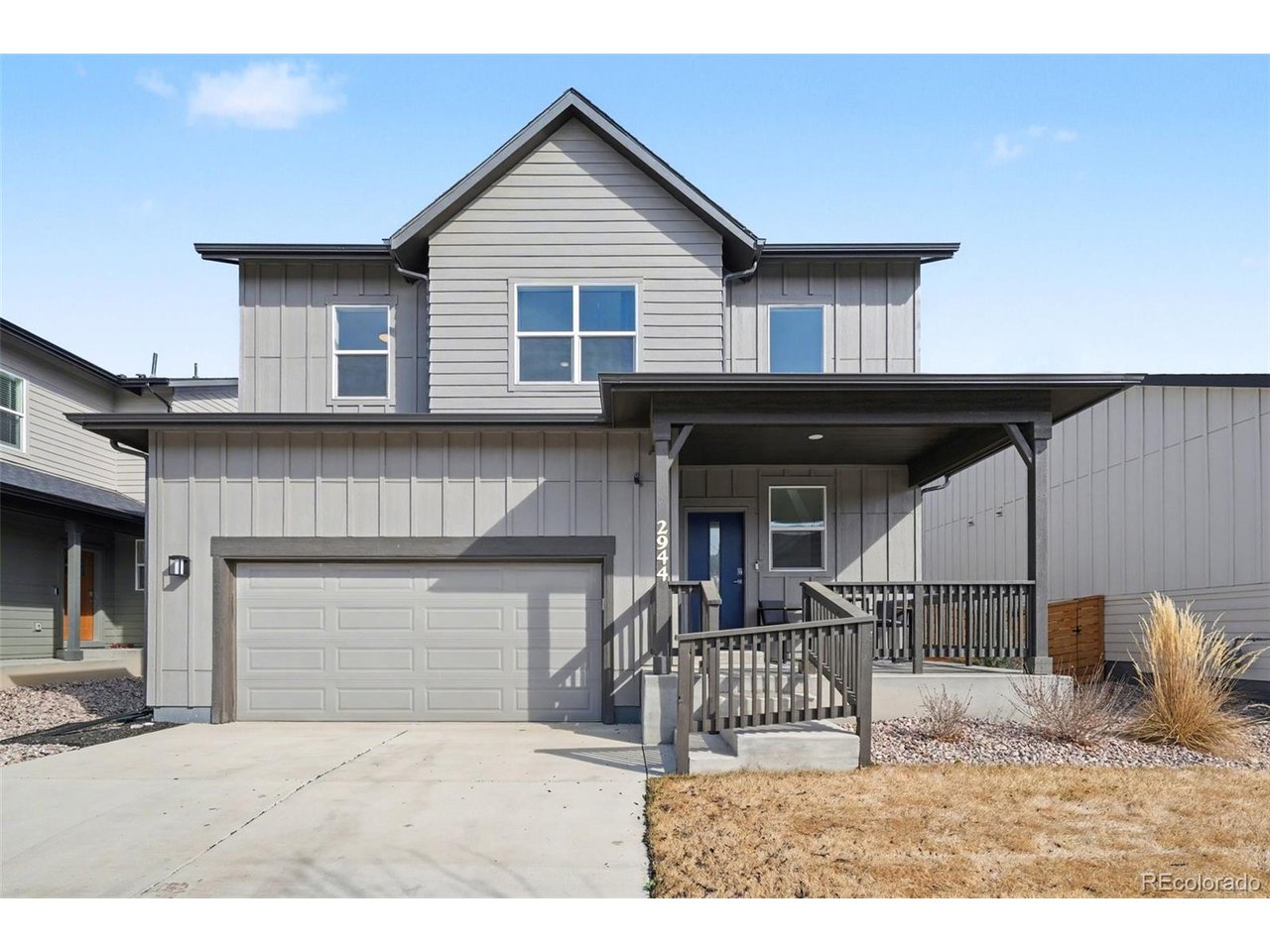 Beautifully maintained 3-bedroom, 3-bath, two-story home in Fort Collins featuring an open-concept layout, a flexible main-level office/workspace, and a professionally landscaped backyard. The kitchen offers quartz countertops, white soft-close cabinetry, stainless steel appliances, and an accent backsplash. Upstairs includes a loft, laundry room with side-by-side washer and dryer, and three bedrooms. Additional updates include modern light fixtures, ceiling fans, and updated cabinet hardware. The unfinished basement with rough-in plumbing offers room for future expansion. The insulated two-car garage is professionally finished with drywall, heating and air conditioning, EV-ready wiring, and a high-lift garage door. Outside, enjoy low-maintenance turf, drip irrigation, a sprinkler system, concrete patio, freestanding deck, apple tree, and custom fencing at the front porch. Community pool access and a convenient location near I-25, the Fort Collins-Loveland Airport area, and Old Town Fort Collins add to the home's appeal.