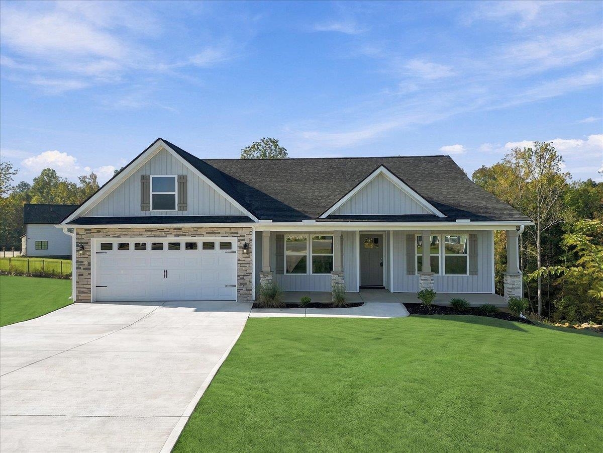 The Brentwood plan! The inviting front porch welcomes you into this gorgeous home. Three bedrooms PLUS a dedicated office. The spacious living area has an open layout with the dining and kitchen space. The master suite includes a soaker tub, walk-in closet, and access to the covered deck. The beautiful sunroom overlooks the private backyard. The entry from the garage includes a mudroom drop zone. Call today to learn more about what this home offers! Some color selections may be changed depending on the stage of construction.