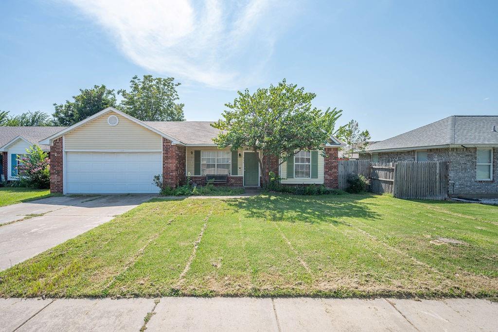 Located in a desirable neighborhood, this well-maintained 3-bedroom, 2-bath home offers a thoughtful layout with modern finishes throughout. Inside, you’ll find a welcoming living room filled with natural light, creating a warm and inviting atmosphere. The kitchen is a standout, featuring a Samsung 6-burner gas range, Samsung microwave, plenty of cabinet storage, and tasteful neutral wallpaper that adds charm. The split floor plan provides privacy, with a spacious primary suite that includes a full bathroom, closet, and powder station. The additional bedrooms are set apart from one another, each offering ample closet space, carpet, and one even includes a cozy nook overlooking the backyard. Recent updates such as modern paint colors throughout enhance the home’s fresh and move-in ready feel. Outside, enjoy a fully fenced backyard with a small patio, perfect for relaxing or entertaining. Don’t forget about the natural light, the upgraded kitchen appliances, and the functional floor plan that make this property a standout choice. This is a home worth seeing in person to truly appreciate its comfort and potential.