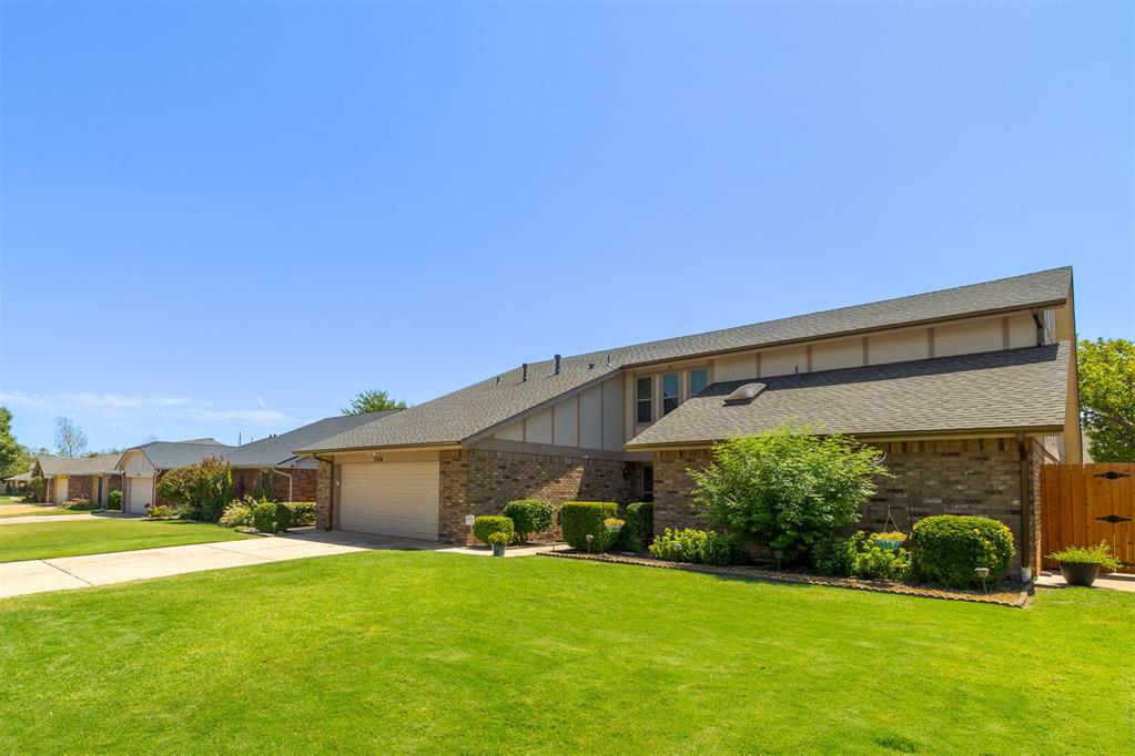 Spacious, updated and made for entertaining! This 5-bedroom, 3-bath home offers approximately 3,000 sq ft with a flexible floor plan featuring a large game room and sunroom. Step outside to your own backyard retreat with a semi-inground pool, extended covered patio, new fencing, landscaping stone and storage shed—plenty of space for summer get-togethers or a quiet evening at home.Even better, many of the big-ticket improvements have already been completed. New roof and gutters July 2026, upstairs HVAC with two new capacitors and charged July 2026, new dishwasher June 2026, and new vinyl plank flooring and carpet upstairs May 2026. Additional improvements include a new upstairs tub surround, kitchen and bathroom faucets, disposal, downstairs toilets, multiple plumbing valves, garage door rollers and a MyQ smart garage door system. The home also features 13 newer windows (2022) plus updated exterior wood siding and paint (2023).Additional features include an in-ground storm shelter, sprinkler system, security system and a unique cedar-lined hidden closet with built-in bench that could make a fun sauna or private retreat.With five bedrooms, multiple living spaces, a pool and an extensive list of recent improvements, this home has the space, updates and amenities you've been looking for. Come see everything 7216 NW 119th has to offer!