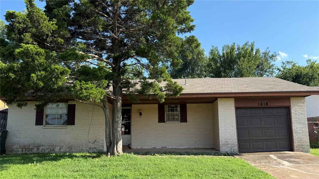 Opportunities like this don't come along often! This 4 bedroom home is tucked away on a quiet cul-de-sac in an established neighborhood. The home offers convenient access to OU, Tinker Air Force Base, and I-35. Inside, you'll find a functional layout with fresh new carpet throughout. The kitchen features oak cabinetry and ample counter space, while the primary suite includes a private bath with a shower.The full-brick exterior offers low-maintenance durability, and the fenced backyard with mature trees provides space to relax, play, or entertain.  This home offers affordability, comfort, and location—making it an excellent choice for anyone looking for a solid home at an affordable price.