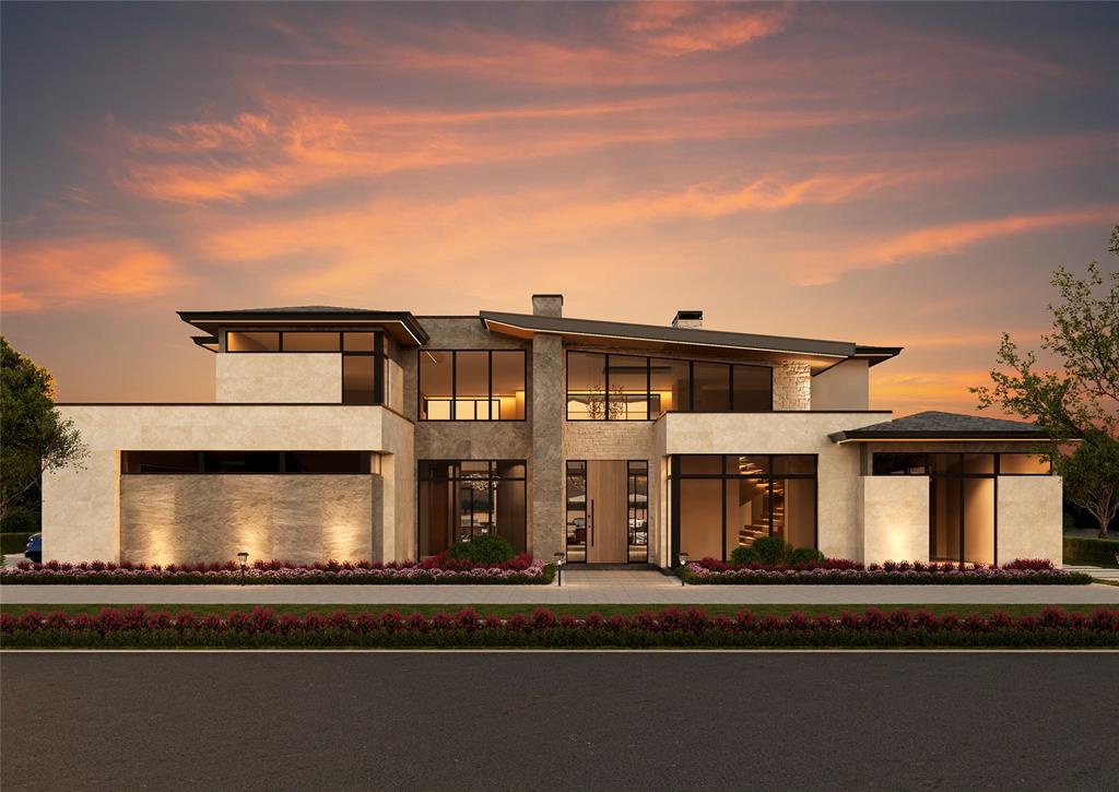 Welcome to an extraordinary opportunity to own a custom-built modern masterpiece nestled in the prestigious Hills of Kingswood in Frisco, Texas. This stunning new construction at 1118 Courtland Court offers an unparalleled lifestyle with 6,626 square feet of thoughtfully designed living space across two levels — and the rare chance to personalize every interior finish to your exact taste before completion in early 2027.Designed with a bold contemporary aesthetic, this home commands attention with its striking clean-lined architecture, soaring glass walls, dramatic roof lines, and sophisticated stucco and metal exterior detailing. Step through the grand entry and be greeted by an open, light-filled floor plan where the Great Room, gourmet Kitchen, and Breakfast area flow seamlessly to the covered Outdoor Living space — perfect for entertaining on any scale.The main level serves as a true sanctuary, anchored by a private Owner's Suite complete with a spa-caliber Master Bath and separate His and Hers walk-in closets. Also on the first floor, a dedicated Guest Suite, private Office, Media Room, Dining Room, and a well-appointed Mud and Utility wing ensure every family need is met with ease and elegance. The chef's kitchen is flanked by a full Prep Kitchen and walk-in Pantry, designed for those who demand both function and luxury.Upstairs, the second level offers a vibrant Game Room, open Loft, and three additional bedrooms — each with generous closet space — along with a stunning Covered Balcony that creates an elevated retreat for outdoor relaxation. Two powder rooms complete the home's exceptional flow.The oversized 4-car garage — with both a 3-car and separate 4th car bay — offers abundant space for vehicles, storage, and more. Situated on a 29,900 SF lot in one of Frisco's most coveted communities, this is a rare chance to secure a trophy property and make it entirely your own.