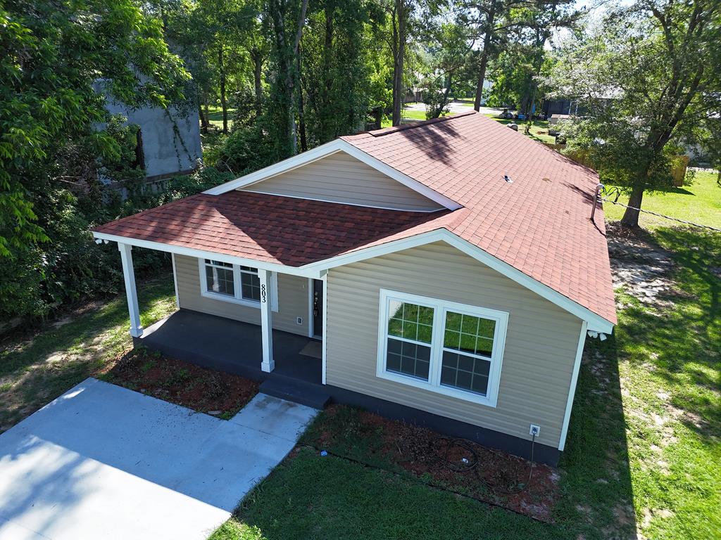 Welcome home to 803 Fletcher Street, a brand-new construction home offering modern comfort, low-maintenance living, and an excellent value in the heart of Thomasville. This never-lived-in home features a functional 3-bedroom, 2-bath layout with an open living area, stylish finishes, central heating and air, luxury vinyl flooring, vinyl siding, and a slab foundation designed for easy everyday living.  Built in 2024, this home gives buyers the opportunity to enjoy the benefits of new construction at a more affordable price point than many comparable new-build options in the area. From the fresh finishes to the move-in-ready condition, every detail makes this property a great choice for buyers looking for comfort, convenience, and value.  Located close to schools, downtown Thomasville, shopping, dining, and everyday essentials, this home offers the convenience of city living while still providing a manageable yard and practical layout for today's lifestyle.  If you've been searching for a brand-new home that blends affordability, location, and modern living, 803 Fletcher Street is one you don't want to miss.  New construction. Never lived in. Conveniently located. Schedule your showing today. Click here for virtual tour: https://my.matterport.com/show/?m=b53ZEqfGqP7&mls=1