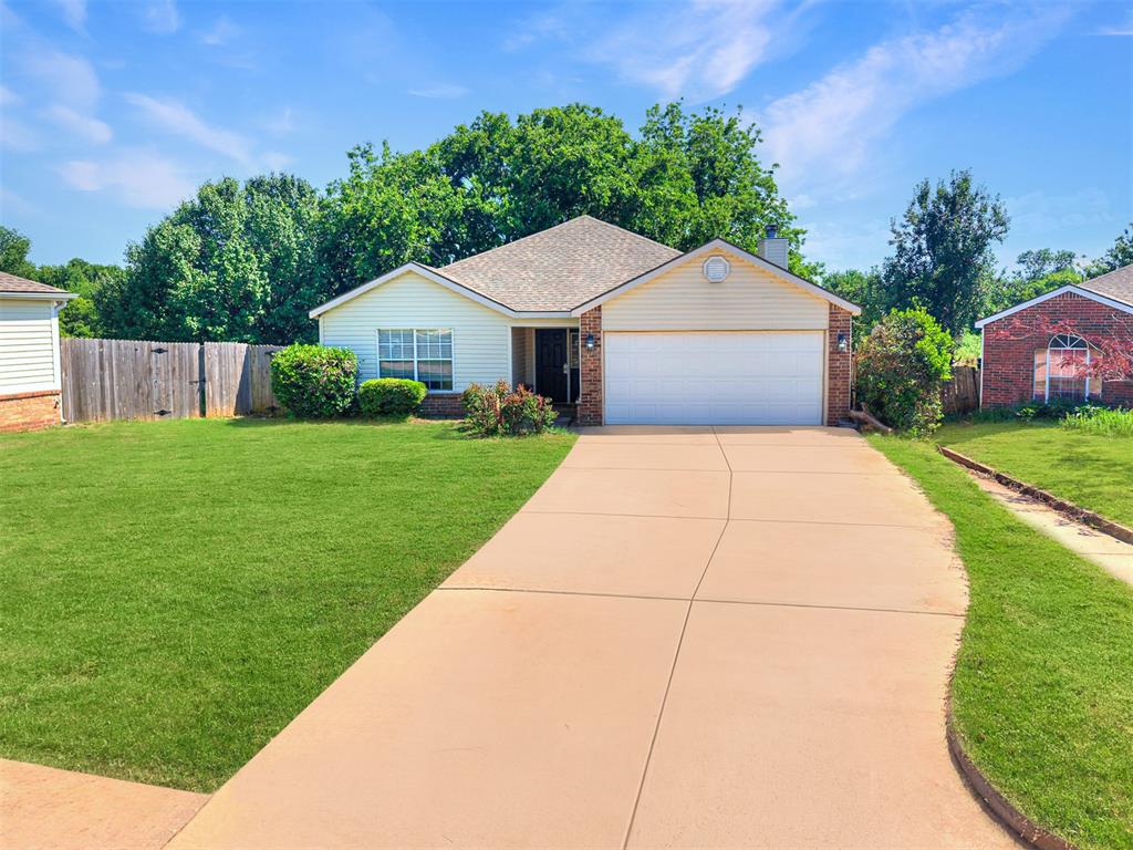 Tucked at the end of a quiet cul-de-sac in Northeast Norman, 1012 Shadowlake Drive backs directly to the neighborhood pond — meaning no rear neighbors and some of the best sunset views in the area, right from your back deck. Inside, you'll find a large living room with a fireplace, three spacious bedrooms, and brand-new carpet throughout. The big-ticket updates are: new roof and siding in 2022. The backyard is a standout — generously sized, with a deck built for cookouts, morning coffee, and watching the sunset. You're just minutes from restaurants, shopping, highway access, and the University of Oklahoma. A great fit for first-time buyers or a growing family looking for a home in a established Norman neighborhood.