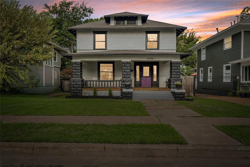 Welcome to 2244 Alston Ave, a beautifully restored 4-bedroom, 2-bath Craftsman nestled in the coveted Historic Fairmount Addition. Just a short walk to E.M. Daggett Elementary, 2.5 miles from Downtown Fort Worth, Cook Children’s Medical Center, and all the vibrant bars and restaurants along Main Street, this location puts you right in the middle of everything Fort Worth has to offer. From the moment you arrive, the expansive front porch captures the true essence of Craftsman style living — perfect for sipping coffee and greeting neighbors. Inside, you’ll find original historic trim and timeless character, paired with a thoughtful remodel that brings modern comfort while honoring the home’s historic charm. Recent updates include a brand-new HVAC system and foundation repair, giving you peace of mind along with the style. Don’t just buy a home — be part of Fort Worth’s history. Make 2244 Alston Ave your next chapter.