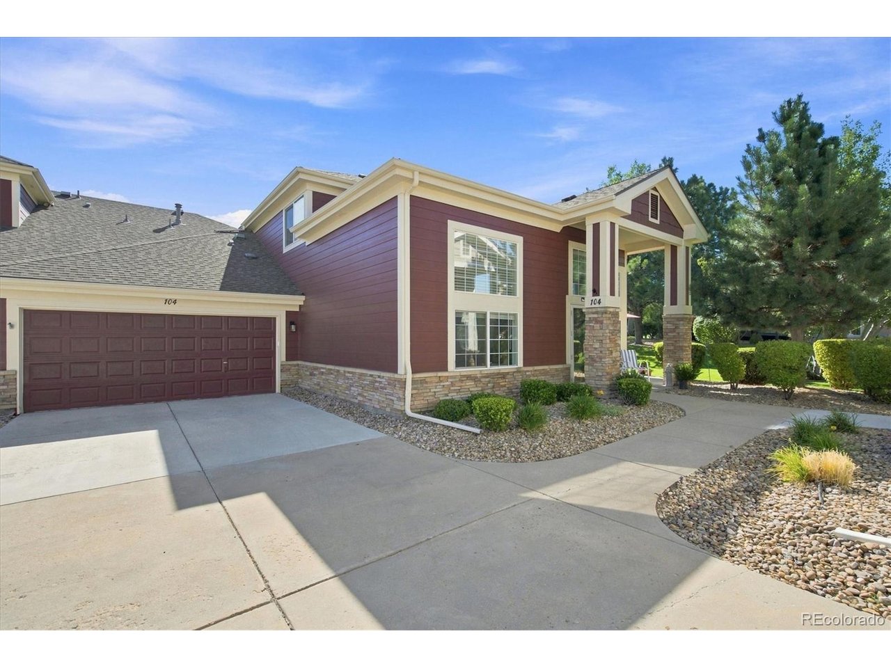 Experience luxury lock-and-leave living at its finest in this stunning 2-bedroom, 3-bathroom 2-story townhome nestled within The Broadlands in the highly desirable community of The Falls at Legend Trail. Designed with an exceptional lifestyle in mind, this extremely private home backs right up to peaceful open space and is adjacent to Plaster Reservoir, offering scenic views and immediate access to neighborhood walking paths and the nearby indoor activity center. The thoughtfully designed main level features a desirable primary bedroom suite, convenient main-level laundry, and a brilliantly opened-up wall between the kitchen and great room, transforming the main living space into a bright, airy hub ideal for everyday life and entertaining. The chef-inspired kitchen boasts newer stainless-steel appliances (approximately 6 years old), while the living area showcases a brand-new custom built-in. Upstairs, you will find a secondary bedroom accompanied by newer carpet (approx. 6 years old). Major updates provide ultimate peace of mind, including newer windows on the south side of the home (under 10 years old), newer interior paint throughout most spaces (approx. 6 years old), and a finished, painted oversized 2-car attached garage complete with built-in custom shelving. Blending privacy, modern upgrades, and an unbeatable natural setting, this remarkable Broomfield townhome is a true must-see. Within walking distance to top ranked Schools (Elementary, Middle, and High School). Association offers complete exterior maintenance including the Roof. Community Amenities include Indoor and Outdoor pools, Clubhouse, Fitness Room, and lots of walking/biking paths right out of your door to nearby lakes! Easy freeway access to Hwy 36 to Boulder or I25 to Denver to the airport. Great Shopping at The Orchard and numerous Restaurants just 6 min away! Hurry... this one won't last in this location!
