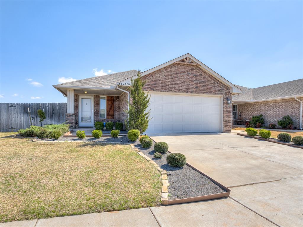Immaculate former MODEL HOME on a HUGE corner lot in the highly desirable Castleberry neighborhood and award-winning Deer Creek School District! This 3 bedroom, 2 bathroom home offers great curb appeal, extensive upgrades, and an open layout with wood-look tile flooring throughout — NO CARPET!The kitchen is a standout with granite countertops, stainless steel appliances, a 5-burner gas stove, built-in microwave, large island, pantry, and eat-in dining space all open to the main living area, making it perfect for everyday living and entertaining.The fully fenced backyard is ready for summer with extended concrete, a pergola, and plenty of space to relax or host friends and family. Additional features include a full sprinkler system, beautiful landscaping, epoxy garage floors, and an in-ground storm shelter.Another great feature is the insulated garage with its own dedicated heating and air unit, creating the perfect year-round workspace, home gym, hobby area, or flex space.Castleberry amenities include a community pool, clubhouse, and fitness center with convenient access to the Kilpatrick Turnpike, shopping, restaurants, and major highways. Call today to schedule your private tour!