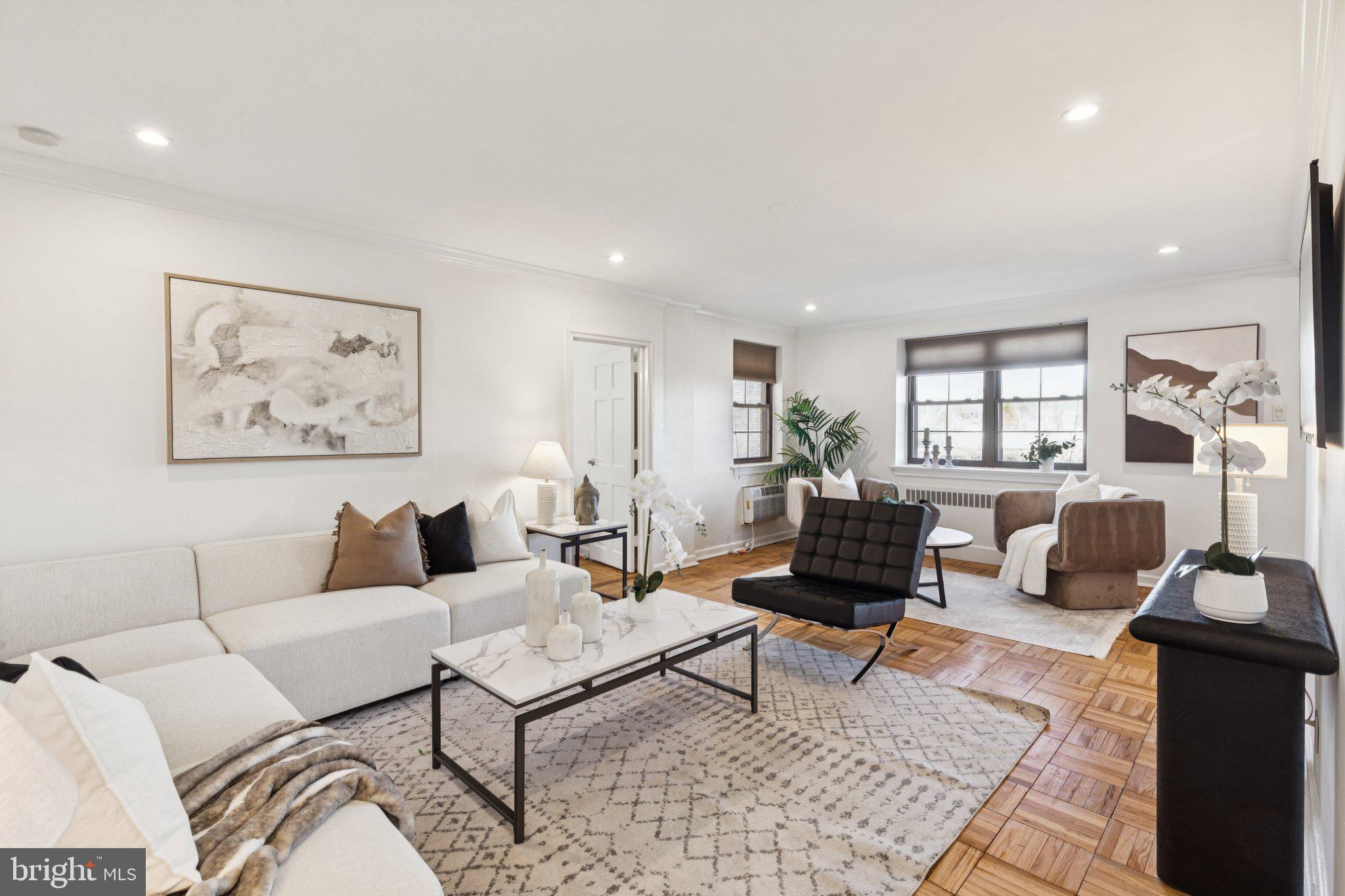 Welcome to Wynnewood Plaza! This spacious and sun-filled 1 bedroom, 1 bathroom condo is ideally located in the heart of Lower Merion Township. Unit #309 offers a welcoming foyer with an entryway closet, leading into a functional kitchen featuring wood cabinetry and stainless steel appliances. The open living and dining area provides comfortable space for both everyday living and entertaining. The generously sized bedroom includes a walk-in closet, and the updated bathroom adds a modern touch. The building offers a community rooftop and shared laundry for added convenience. Storage unit in the Basement Enjoy being just steps from Wynnewood’s best shopping centers, restaurants, and everyday amenities, with easy access to public transportation including the R5 train line. A fantastic opportunity to own in a prime Main Line location.