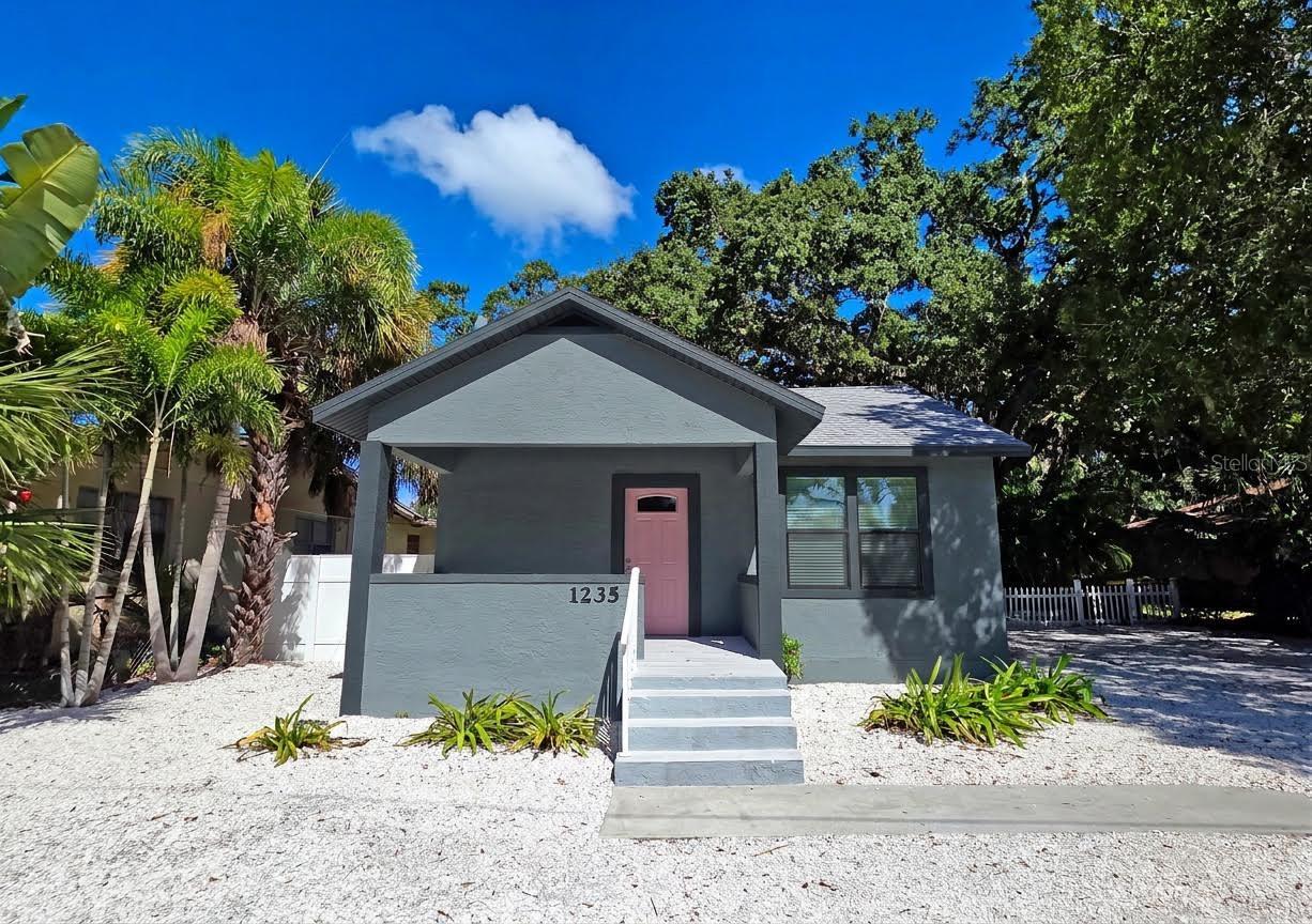 GREAT DOG, Camper, Boat friendly yard.   Charming 2BR/1BA Home Near Ringling College – Move-In Ready! Welcome to this inviting and beautifully maintained 2-bedroom, 1-bathroom home, tucked away in a peaceful neighborhood just two blocks from Ringling College of Art and Design. Offering the perfect blend of comfort, privacy, and convenience, this move-in-ready home is ideal as a full-time residence, seasonal retreat, or investment property. Step inside to a bright, open-concept floor plan with seamless flow between the living room and kitchen, creating a welcoming space for everyday living and entertaining. Outside, you'll fall in love with the expansive, fully fenced backyard featuring lush tropical landscaping that creates your own private oasis. Whether you're relaxing, gardening, hosting friends, or giving pets plenty of room to play, this outdoor space offers endless possibilities. The oversized 30-foot patio is perfect for outdoor dining, entertaining, or simply enjoying Florida's beautiful year-round weather. Enjoy peace of mind with numerous major updates, including new roof (2022), new HVAC system (2022), windows and electrical panel replaced (2017), all kitchen appliances, washer, and dryer replaced (2023) and front and backyard newly shelled (2026) New Paint 2026. The location is truly exceptional, with easy access to many of Sarasota's most desirable attractions, including Ringling College of Art and Design, Sarasota's renowned museum campus, Sarasota-Bradenton International Airport (SRQ), Downtown Sarasota, World-famous Gulf Coast beaches, local colleges and universities, excellent dining, shopping, arts, and entertainment. Whether you're looking for your next home, a winter escape, or an income-producing investment, this charming property offers outstanding value in one of Sarasota's most convenient locations.
